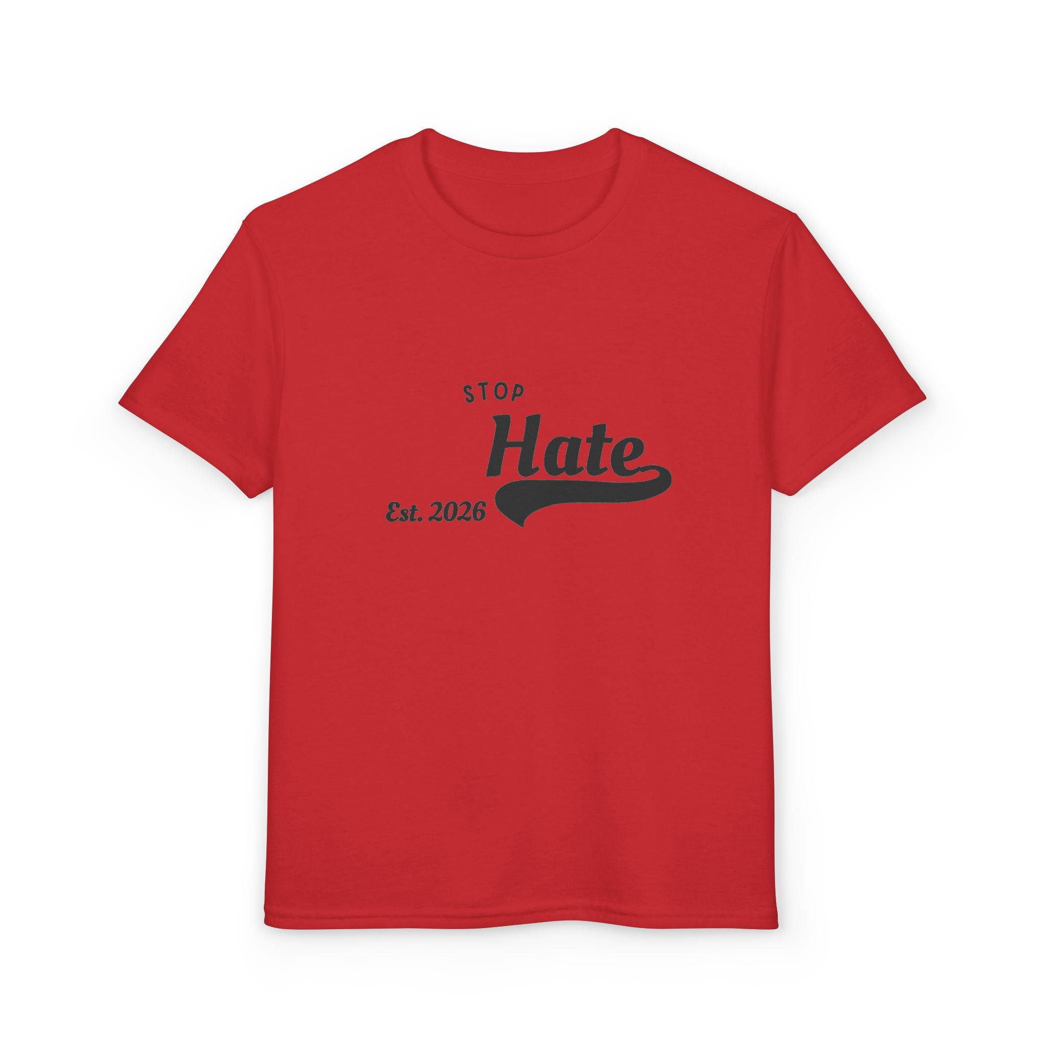 Youth T-Shirt — "Stop Hate Est. 2020" Graphic Tee