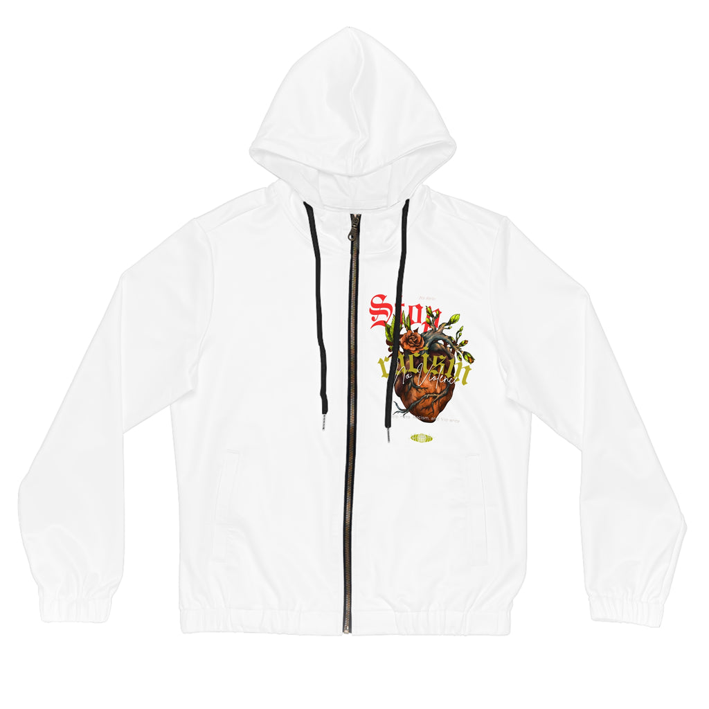 Heart & Herbs Graphic Zip-Up Hoodie — Botanical Heart Design