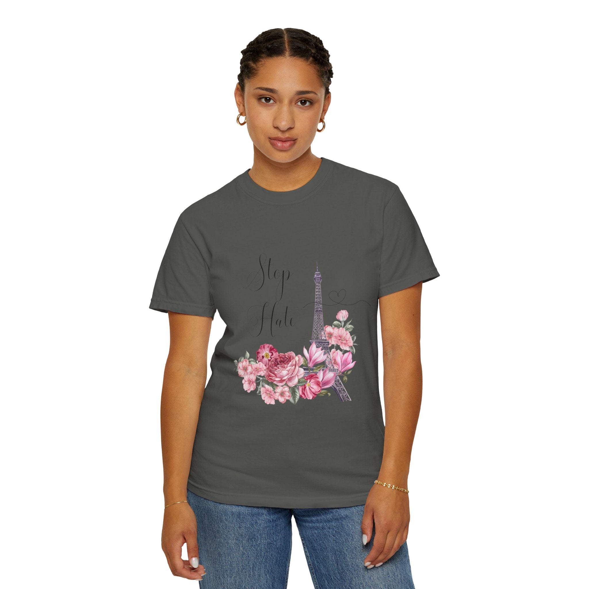 Paris Floral 'Stay Awhile' T-Shirt