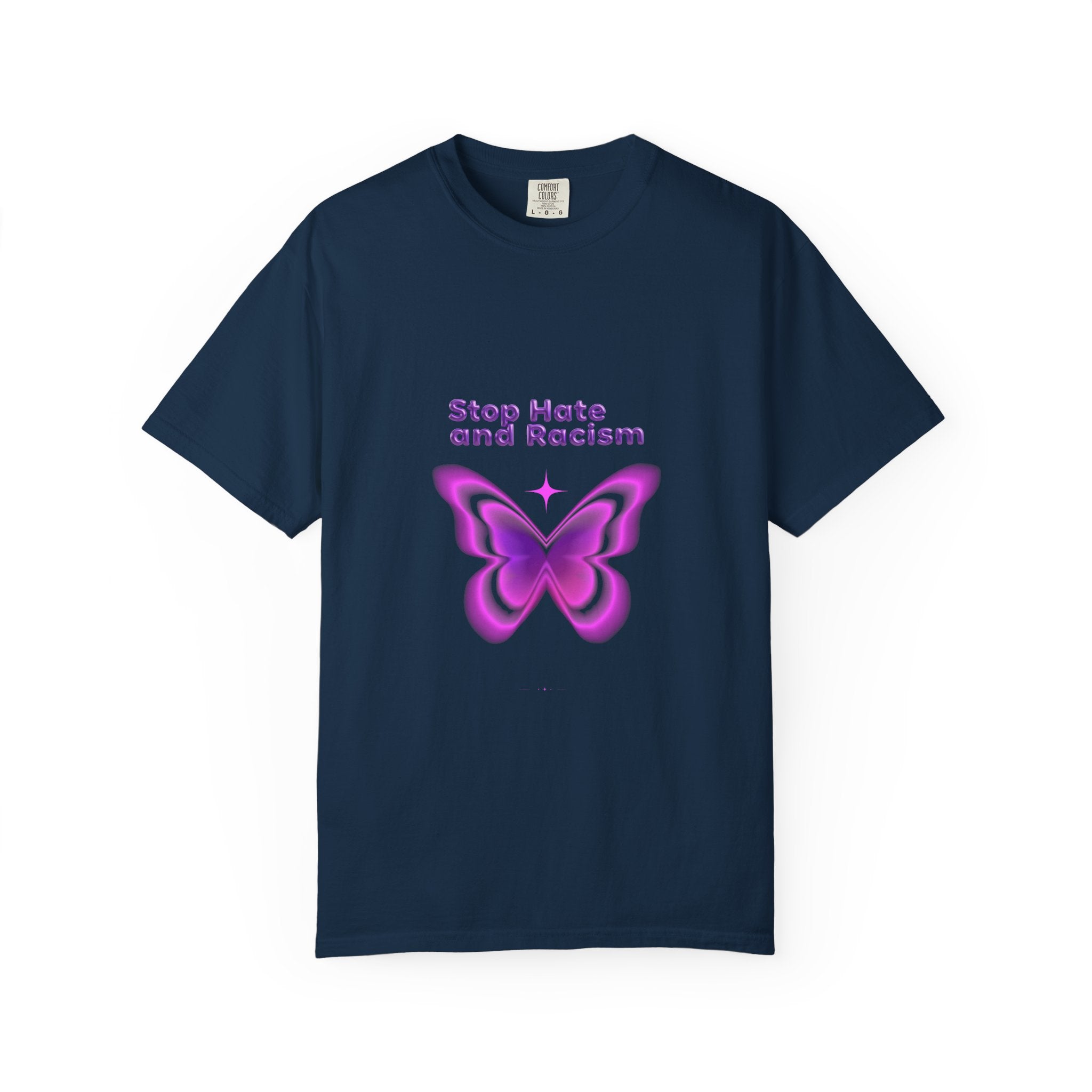 Stop Hate and Racism Butterfly T-Shirt