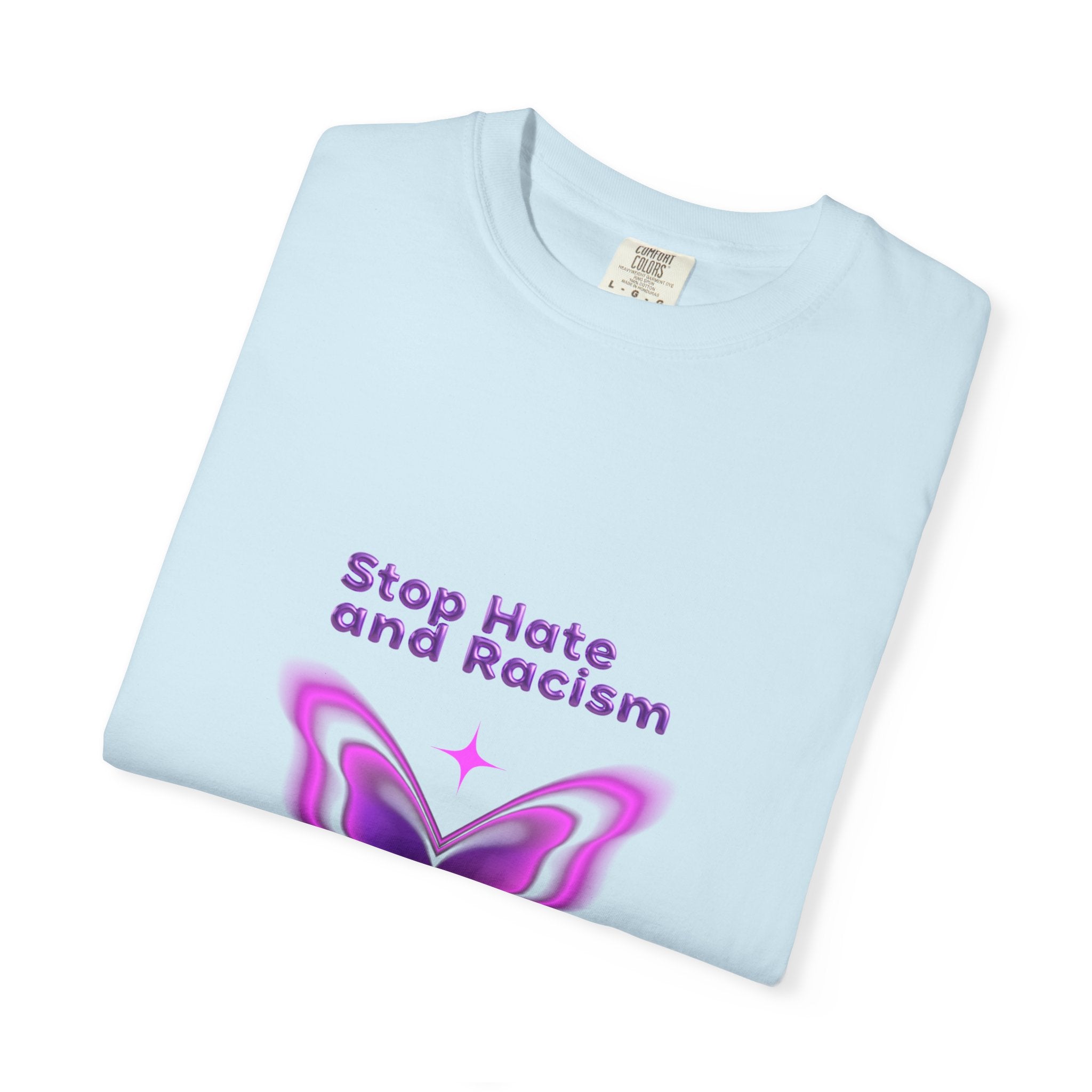 Stop Hate and Racism Butterfly T-Shirt