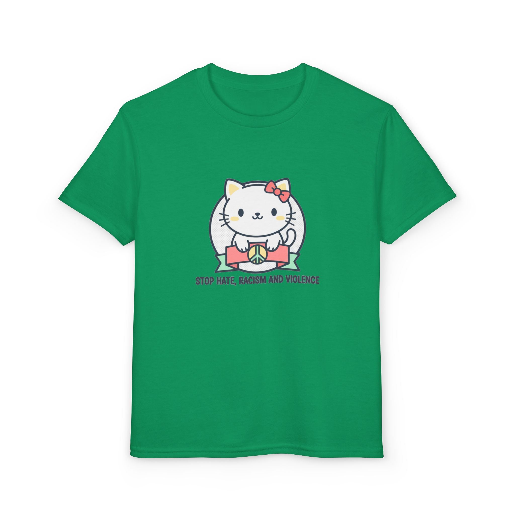 Youth Cat Graphic T-Shirt — HELLO KITTY STOP HATE