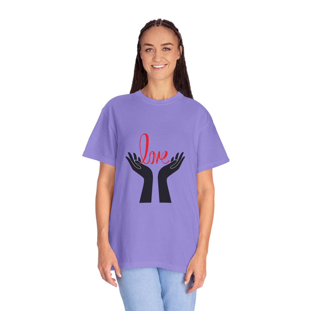 Love Hands T-Shirt — Minimalist Heart Hands Graphic Tee
