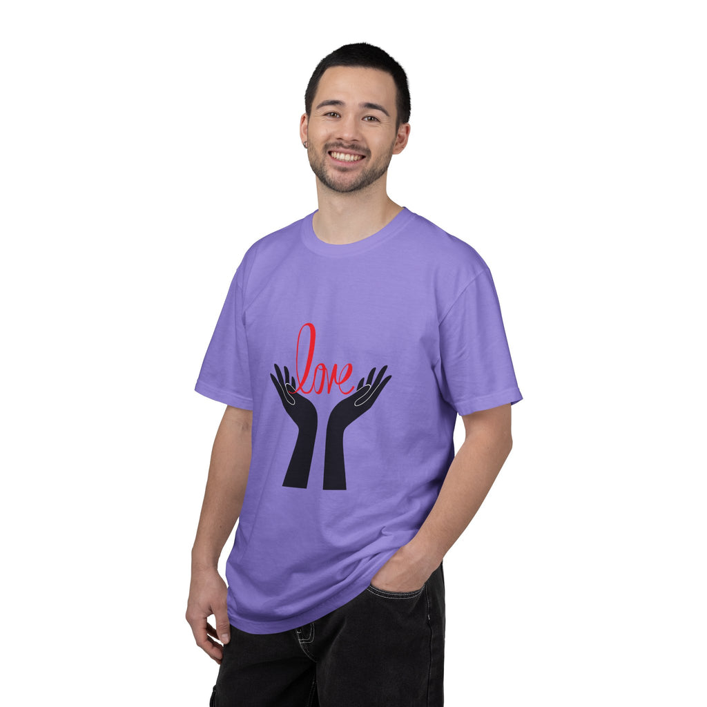 Love Hands T-Shirt — Minimalist Heart Hands Graphic Tee