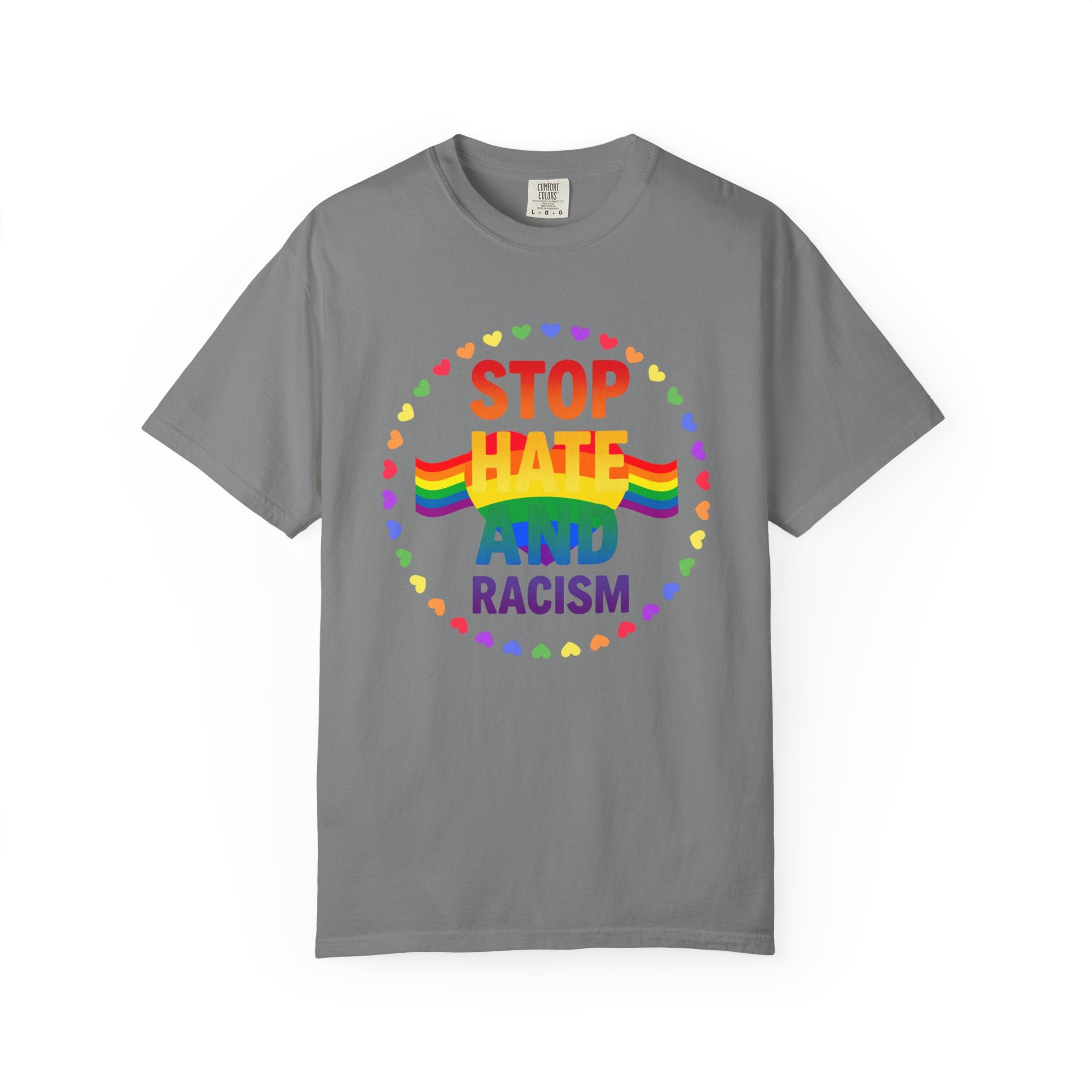 Stop Hate and Racism Rainbow T-Shirt