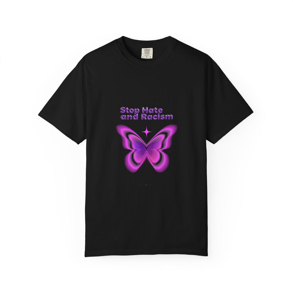 Stop Hate and Racism Butterfly T-Shirt