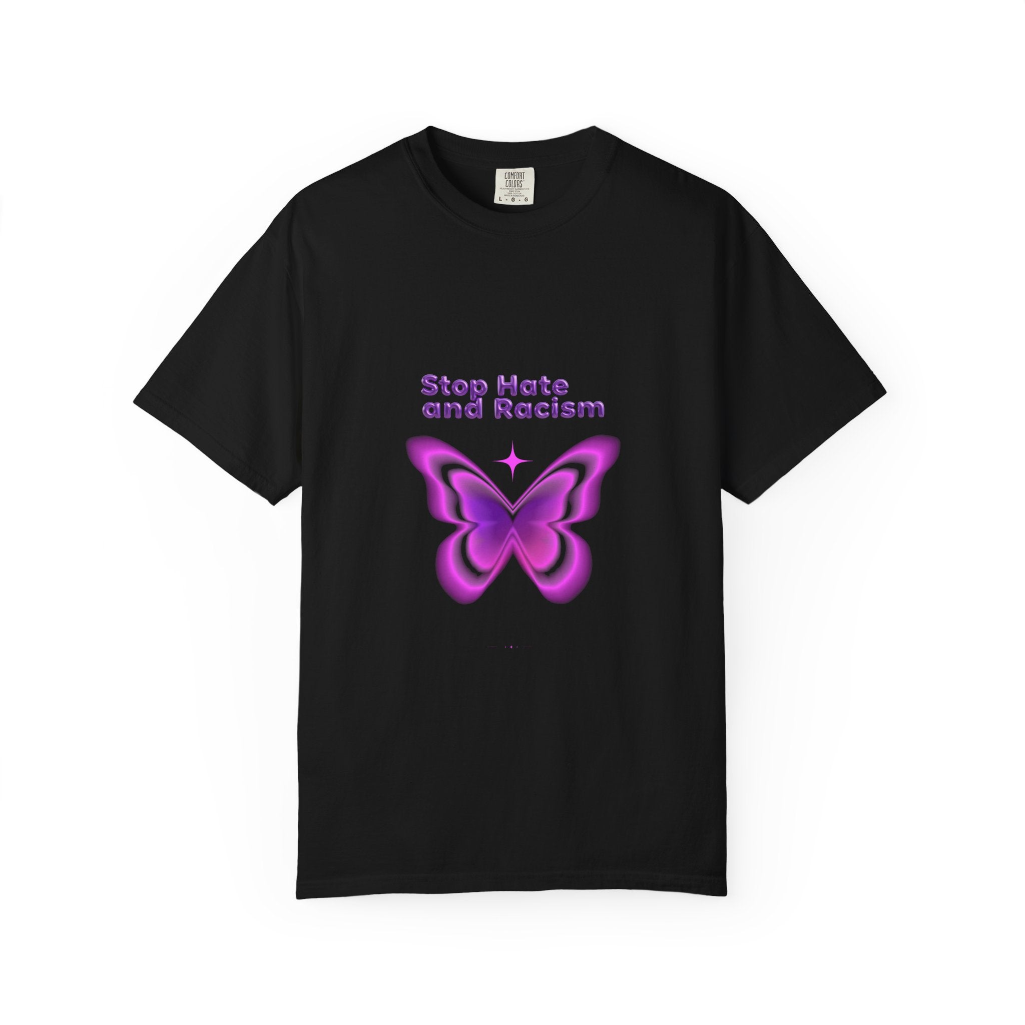 Stop Hate and Racism Butterfly T-Shirt
