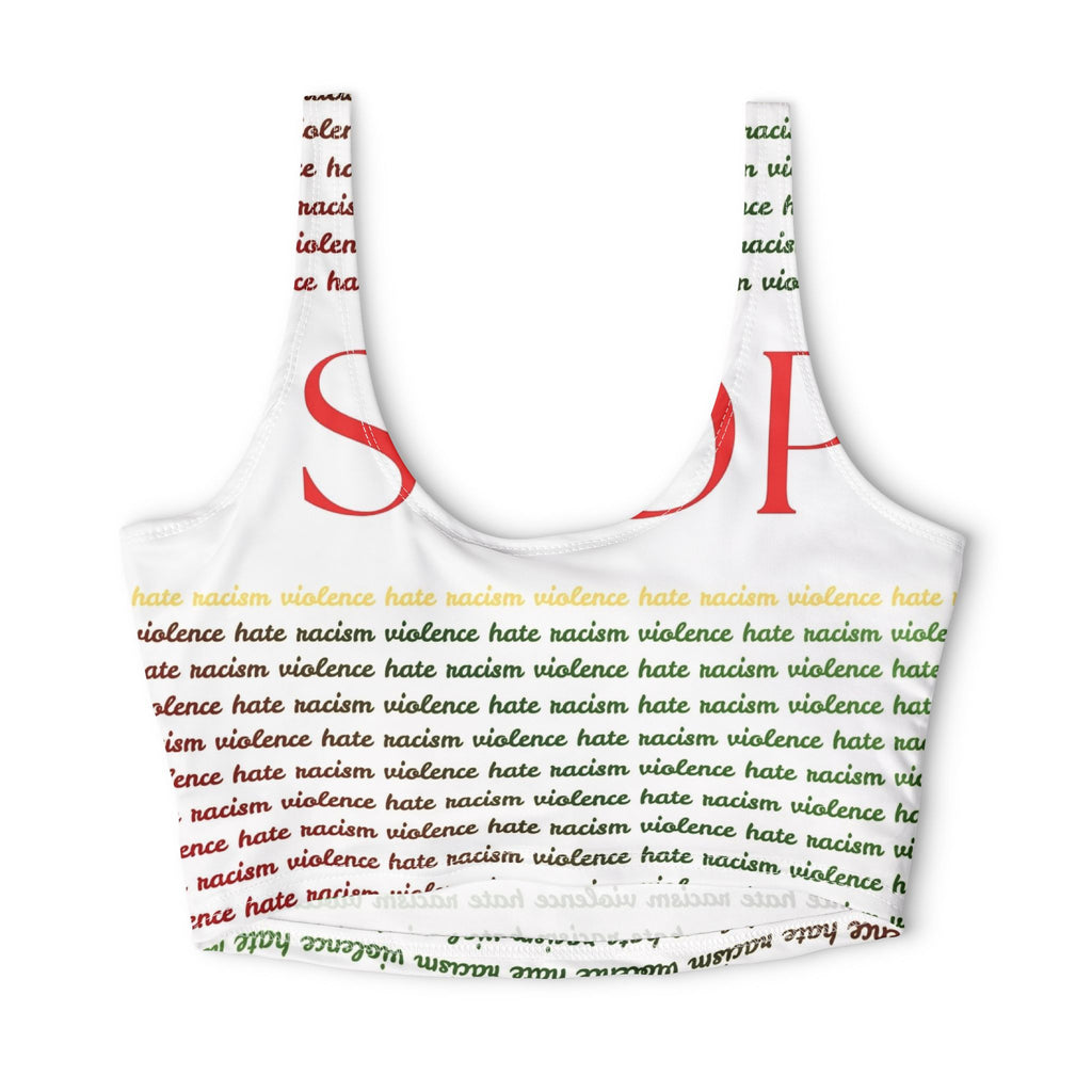 Stop Violence Sports Bra — Anti-Hate Activewear