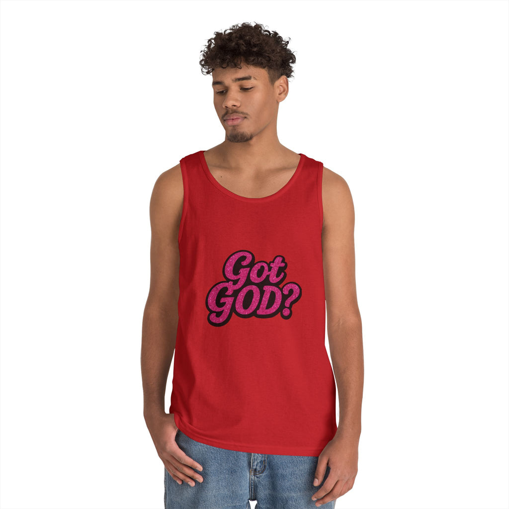 Got God? Pink Retro Graphic Tank Top — Christian Faith Statement Tee