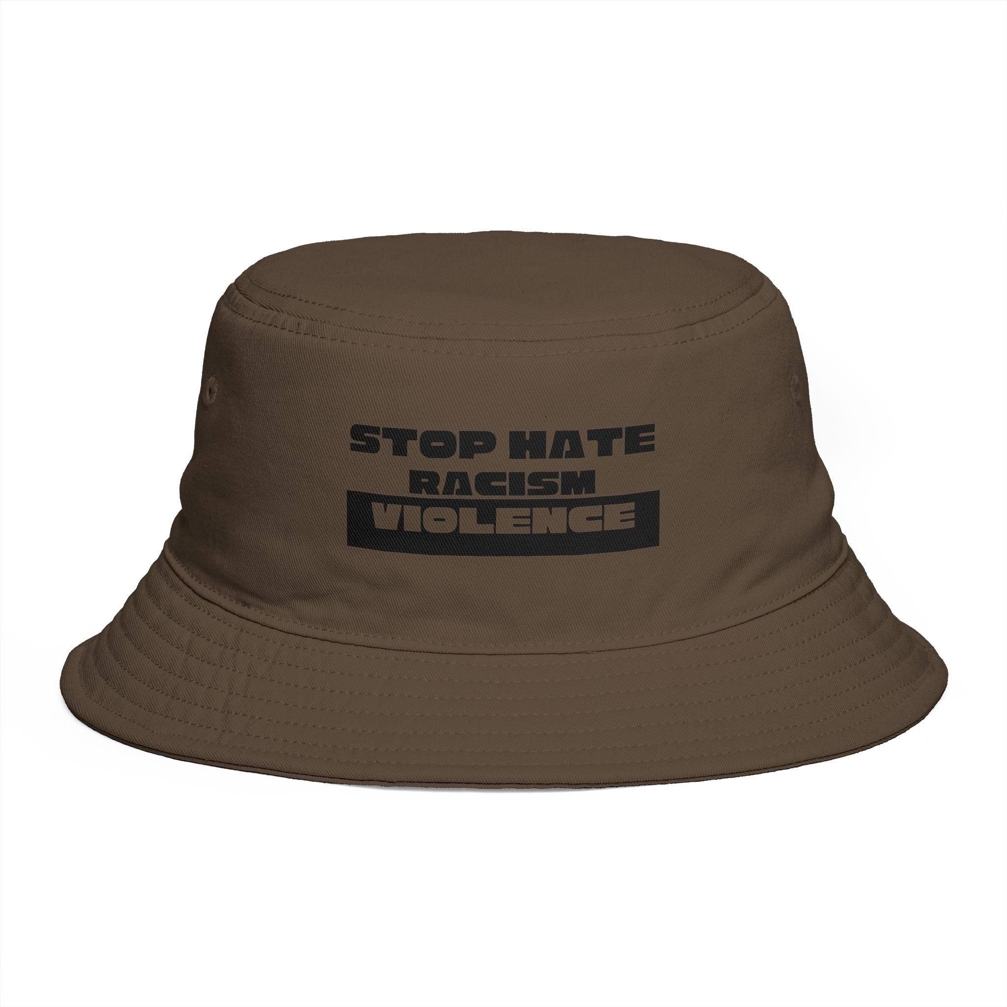 Bucket Hat - "Stop Hate Racism Violence" Anti-Racism Statement Hat