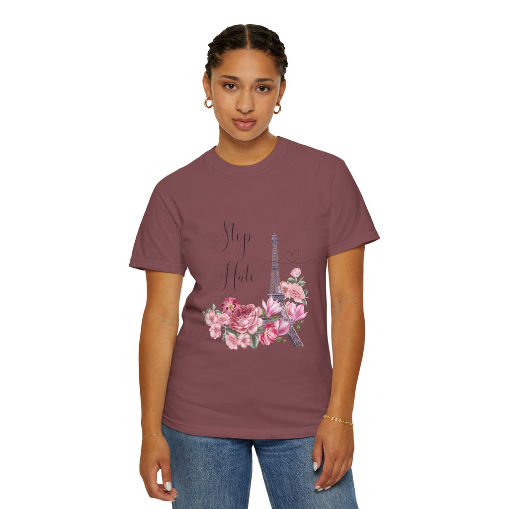 Paris Floral 'Stay Awhile' T-Shirt
