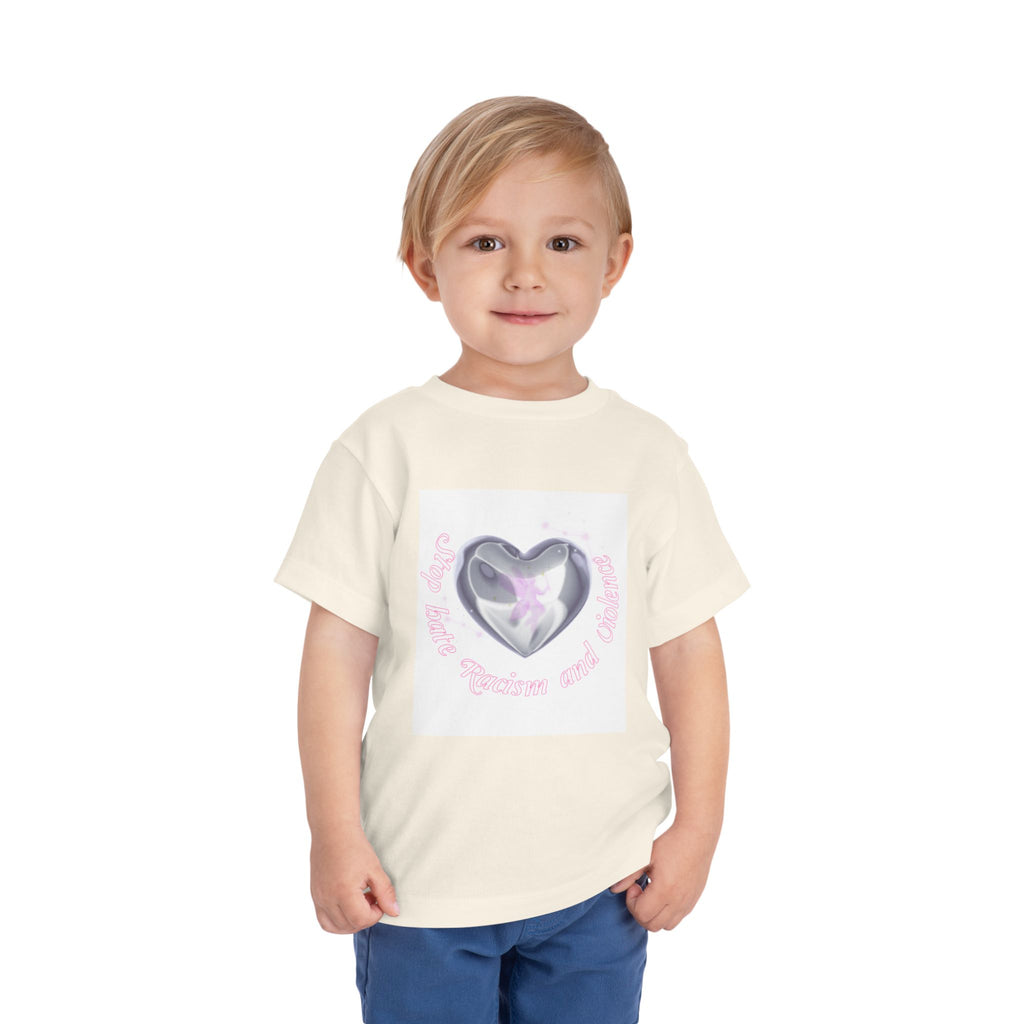 Toddler Tee — Cute Heart Unicorn "So Little, So Fierce and Magical"