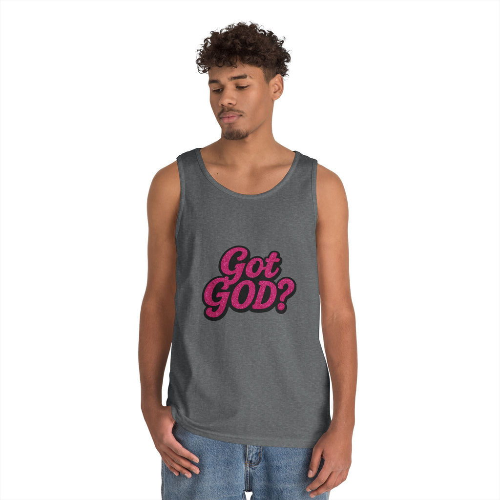 Got God? Pink Retro Graphic Tank Top — Christian Faith Statement Tee