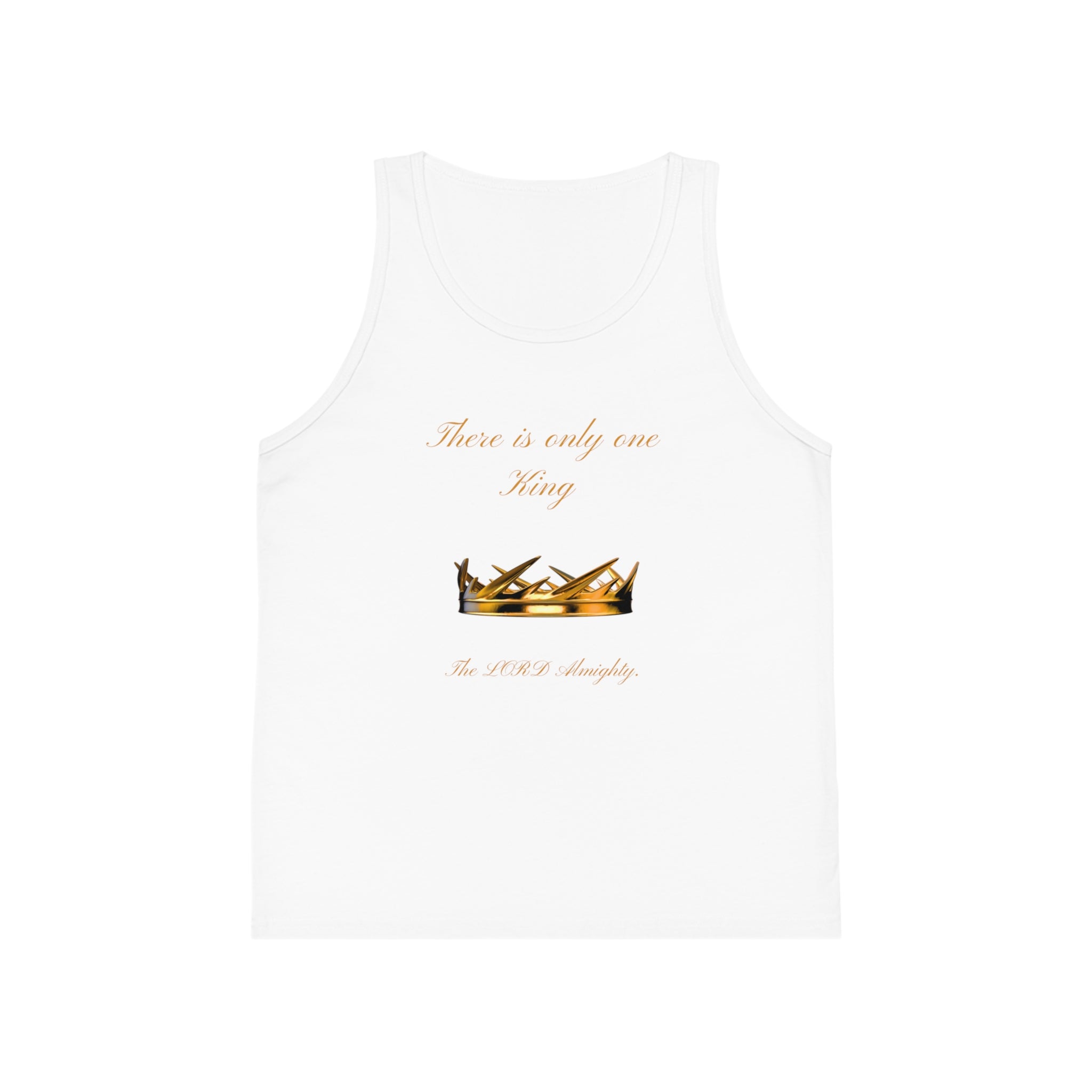Kids Tank Top — "There is only one King" Crown Graphic