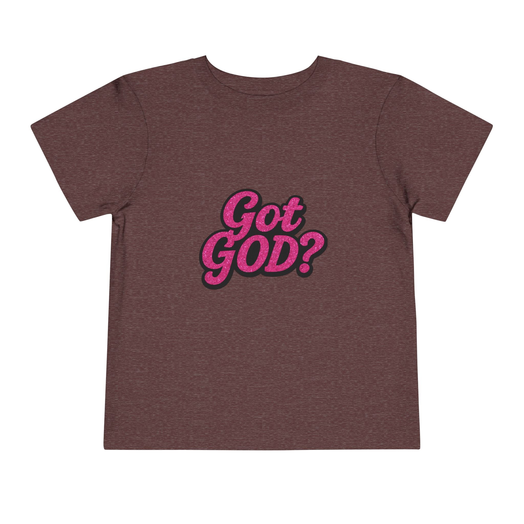 Toddler Tee - "Got GOD?" Pink Retro Christian Graphic Shirt