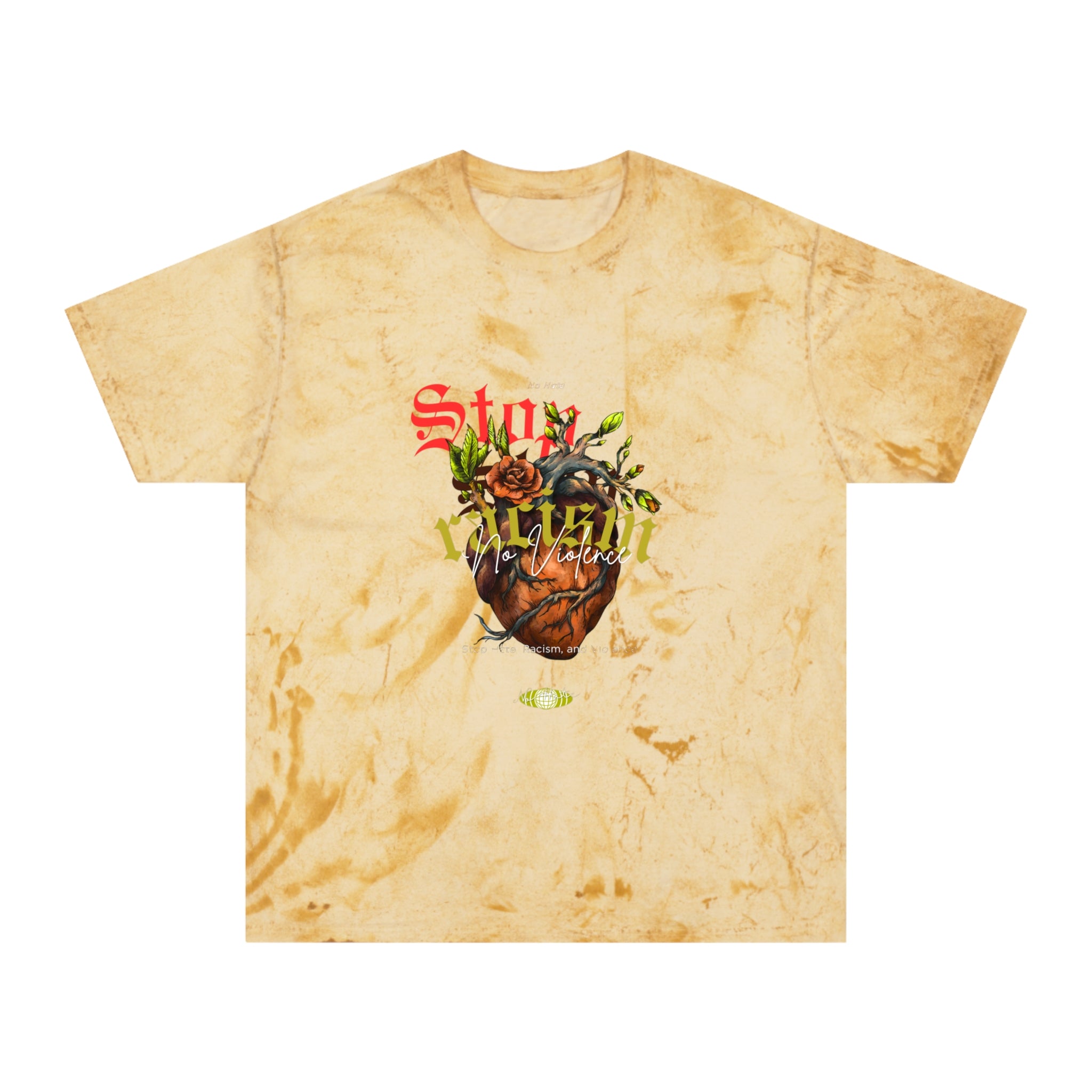 Vintage Heart & Rose Graphic T-Shirt — "Stay Alive" Acid Wash Tee