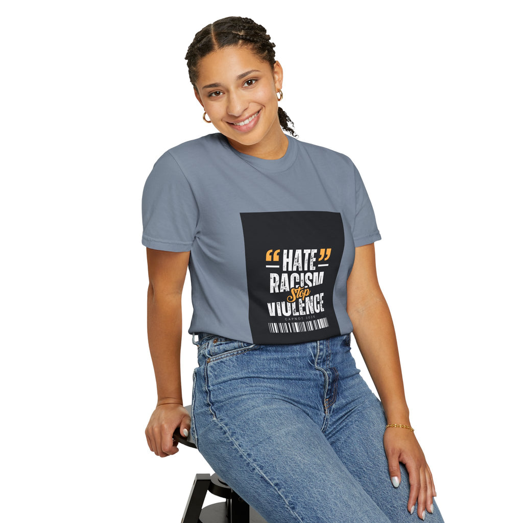 Anti-Racism T-Shirt — "Hate Racism Stop Violence" Graphic Tee