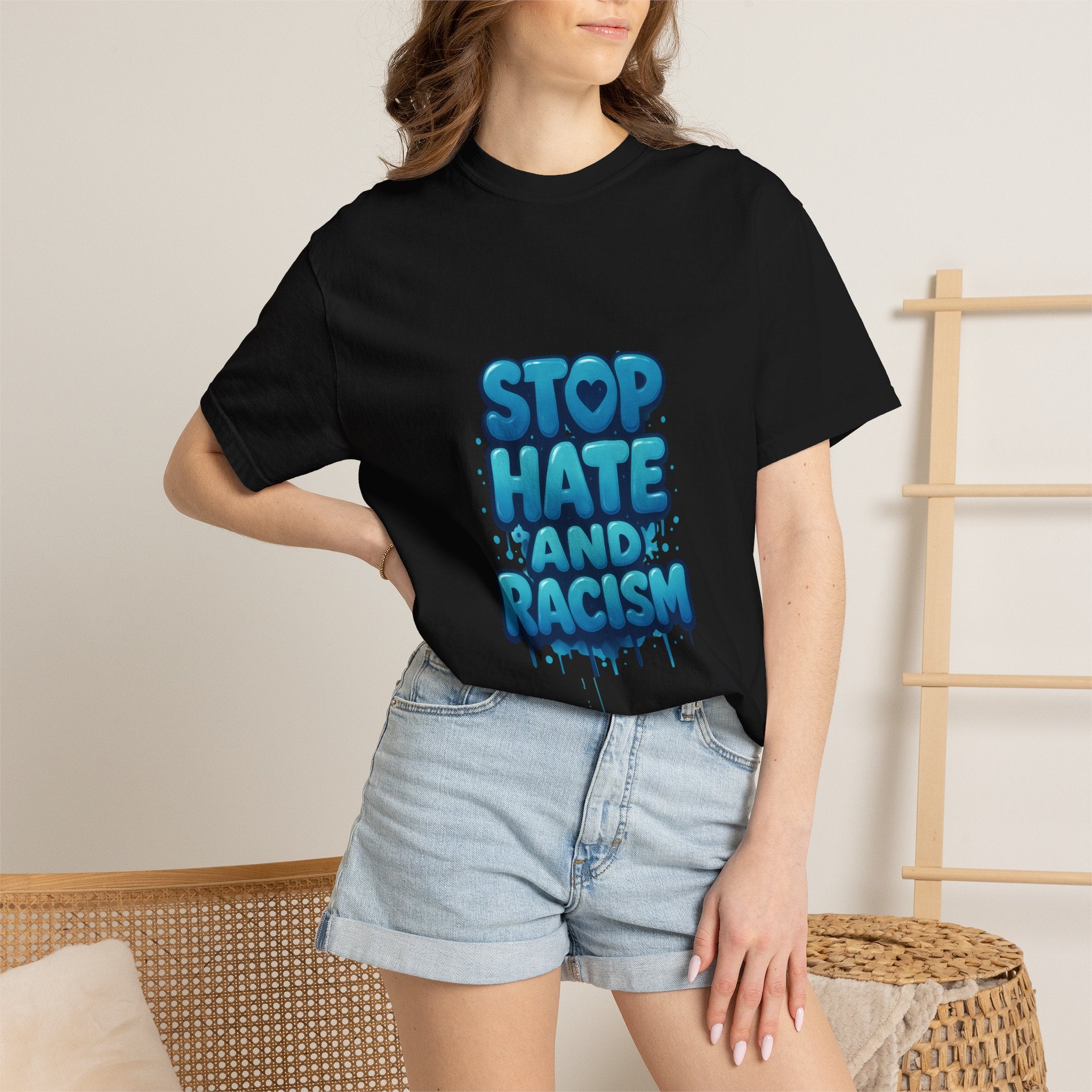 Stop Hate and Racism T-Shirt — Bold Anti-Racism Graphic Tee