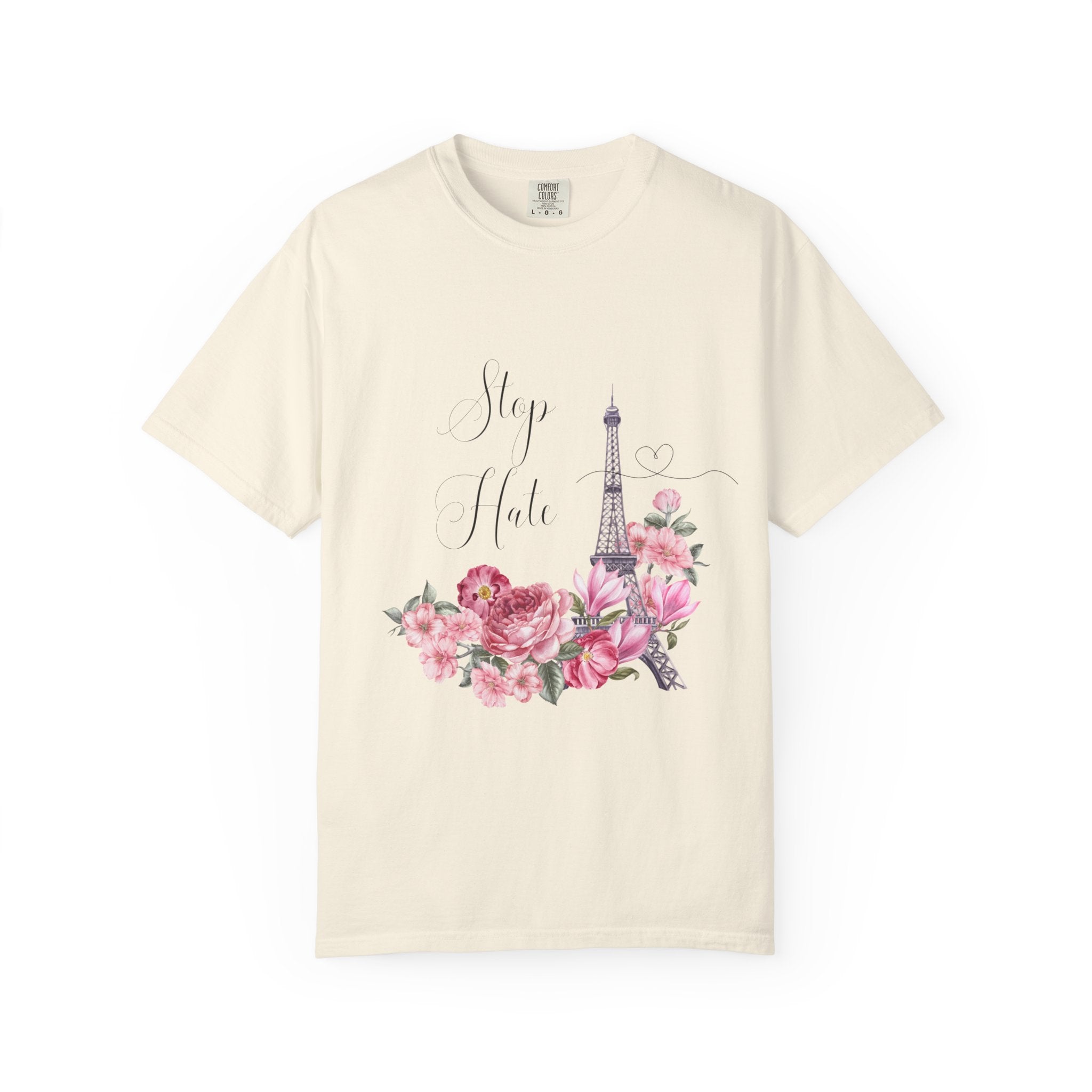 Paris Floral 'Stay Awhile' T-Shirt
