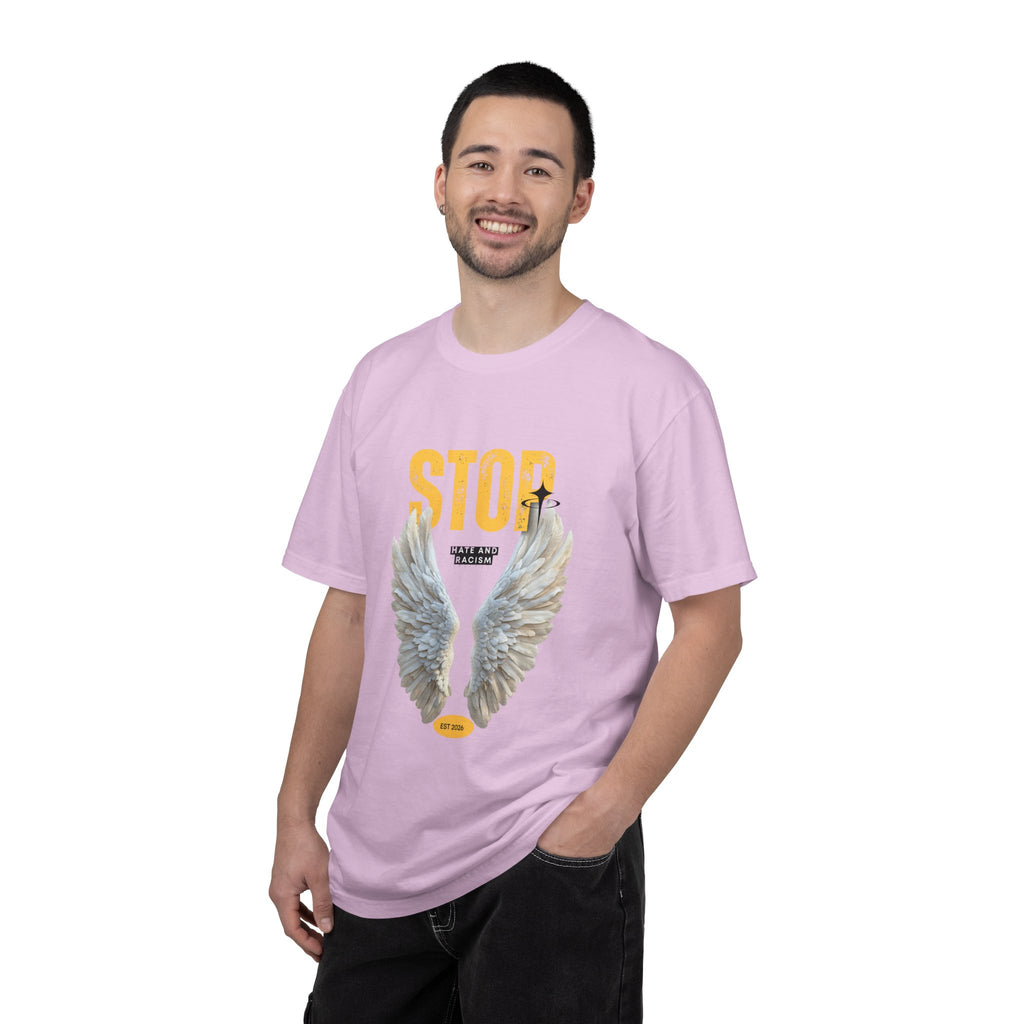 Angel Wings "STOP" Graphic T‑Shirt
