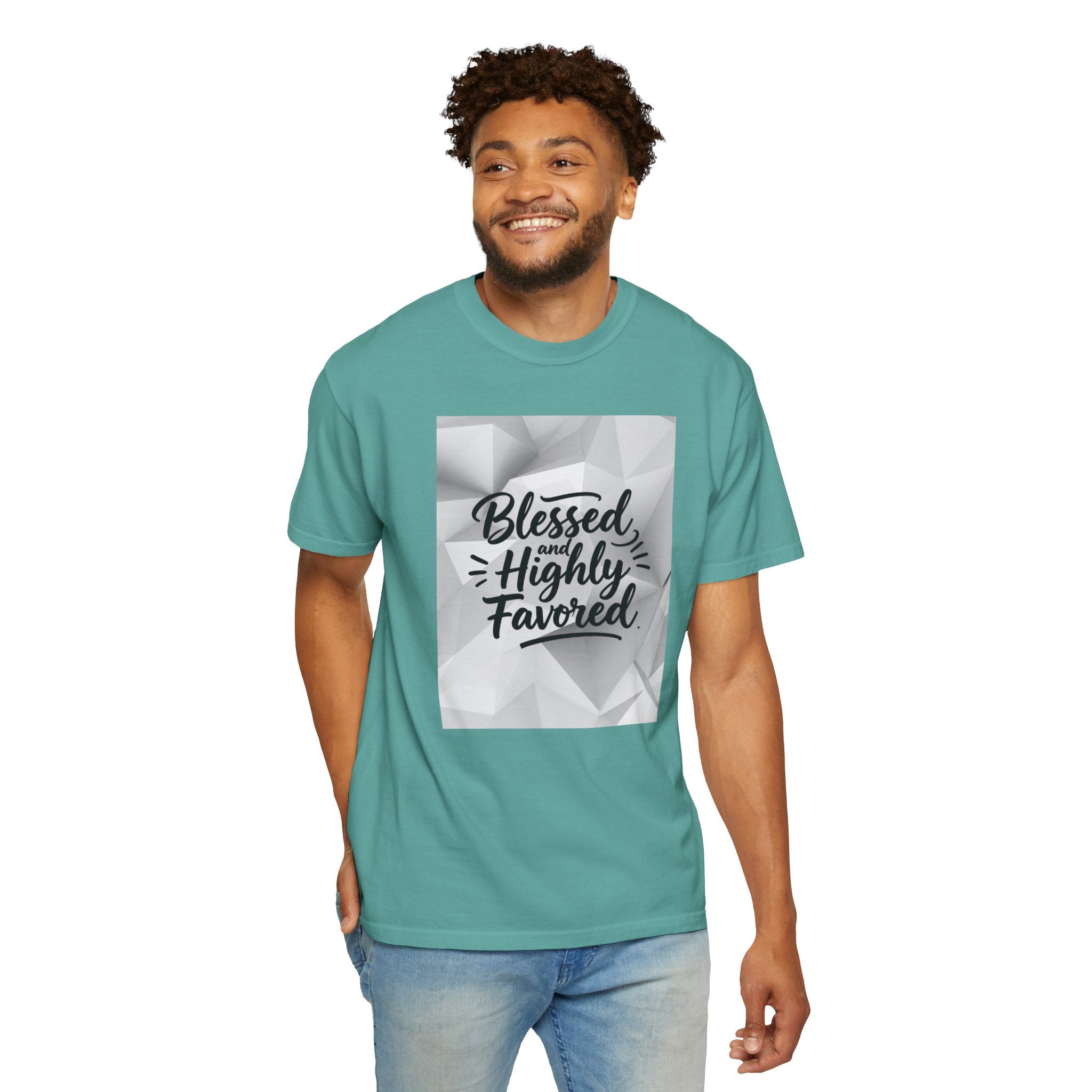 Blessed and Highly Favored T-Shirt — Faith Inspirational Graphic Tee