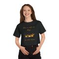 Cropped T-Shirt “There Is Only One King” Gold Crown Graphic