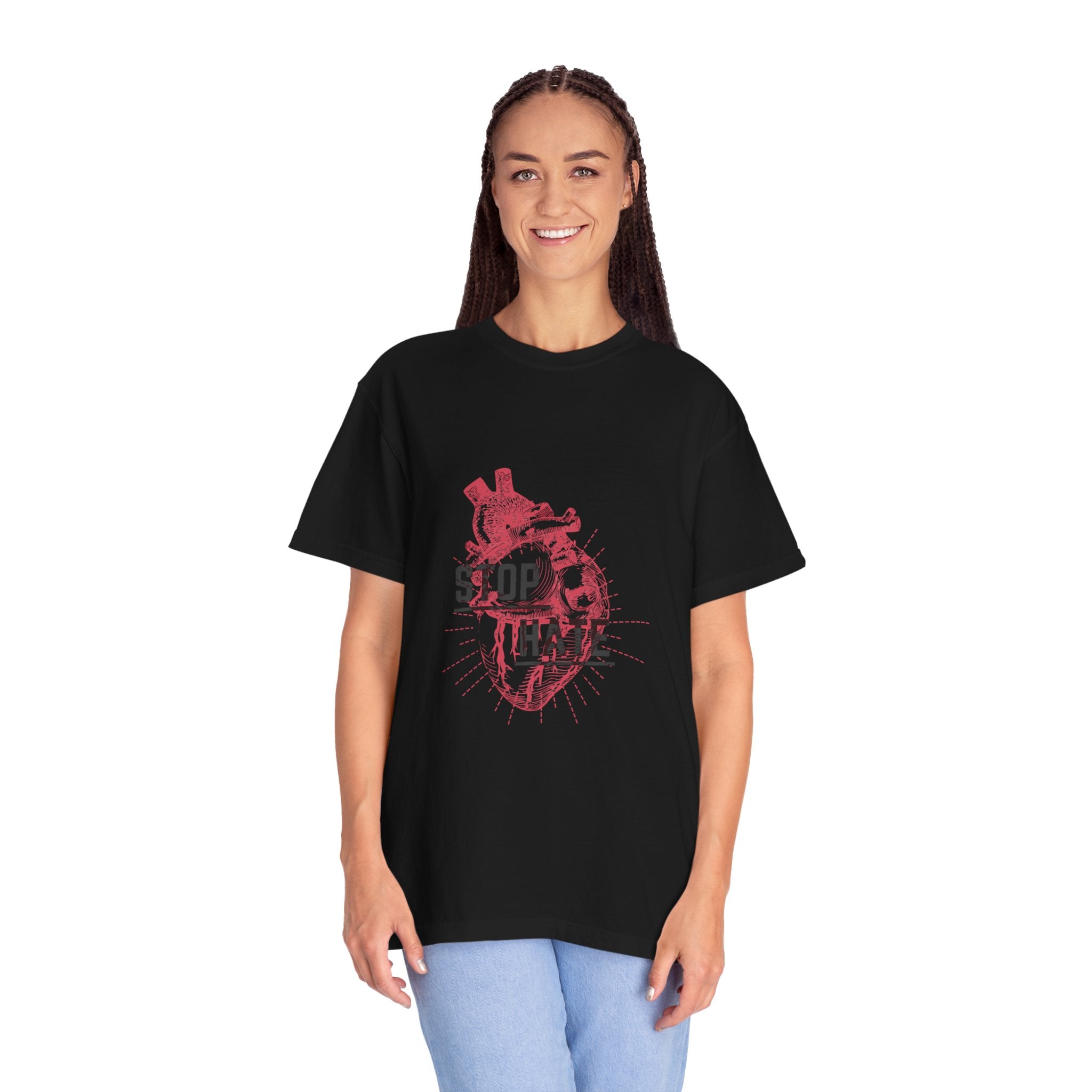Stop Hate Heart T-Shirt — Anti-Hate Graphic Tee