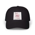 Dad Cap with Vintage Playing Card Red Hearts Design — Classic Baseball Hat