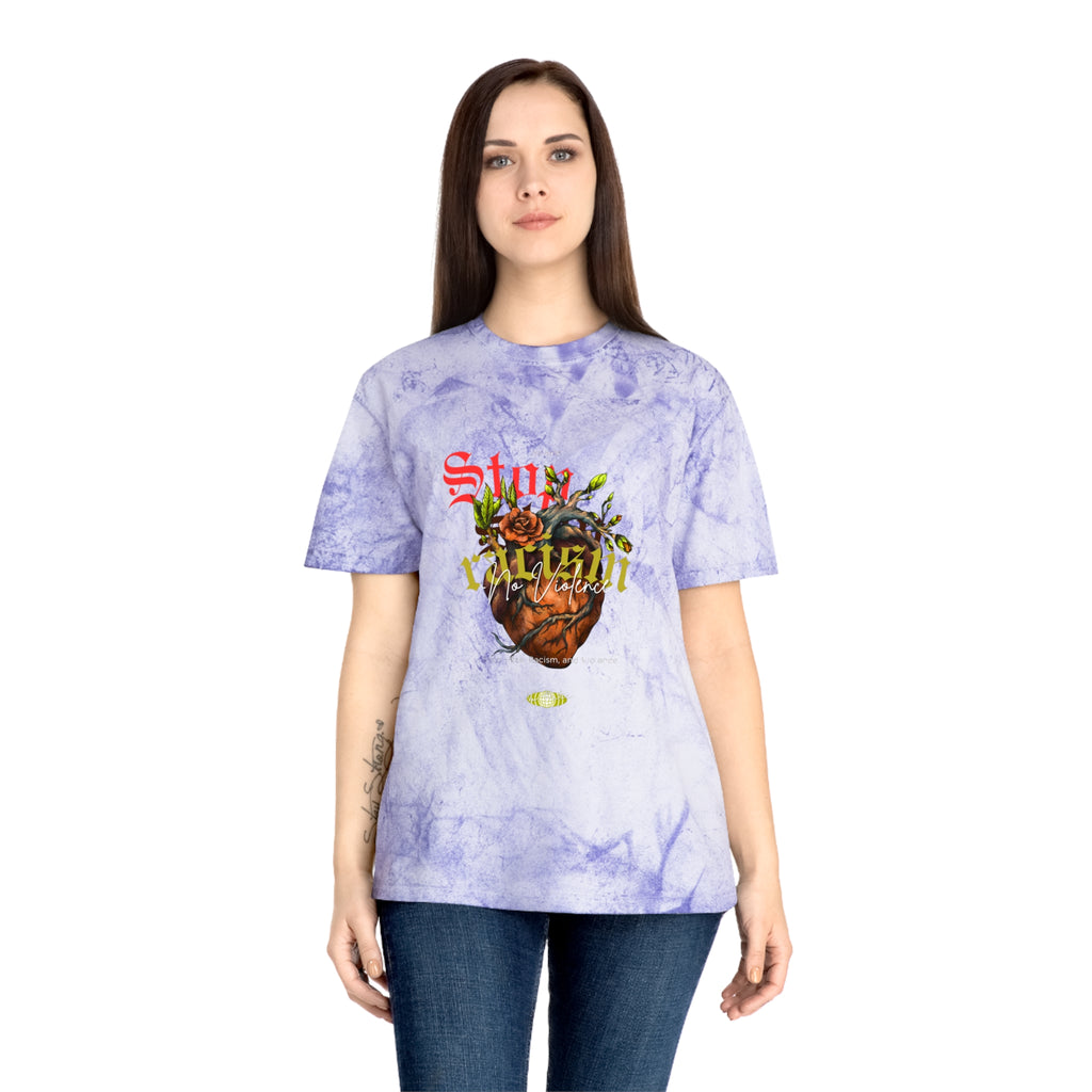 Vintage Heart & Rose Graphic T-Shirt — "Stay Alive" Acid Wash Tee