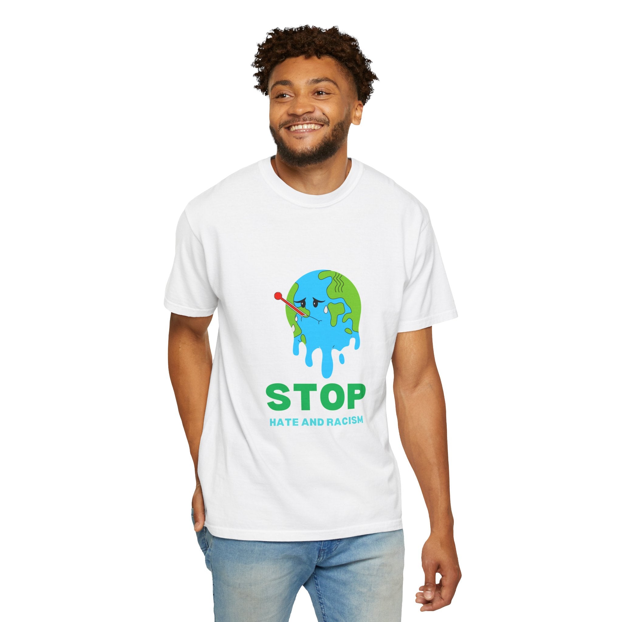 Stop Hate and Racism T-Shirt — Anti-Racism Earth Graphic Tee