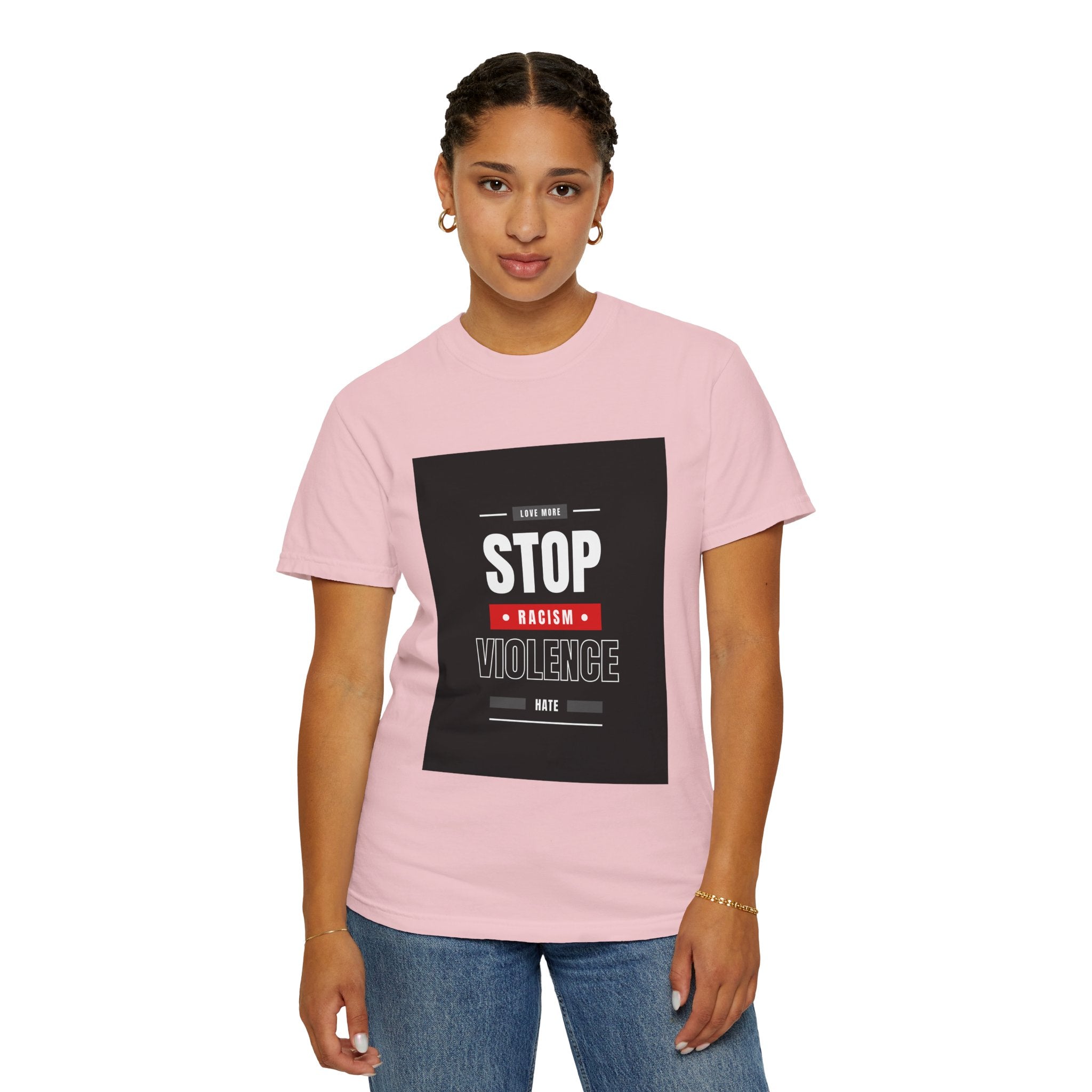 Stop Racism Stop Violence T-Shirt — Anti-Racism Protest Tee