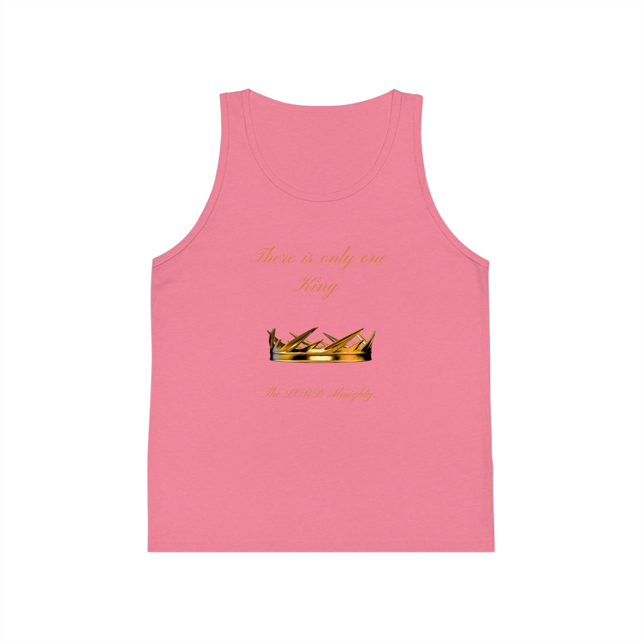 Kids Tank Top — "There is only one King" Crown Graphic