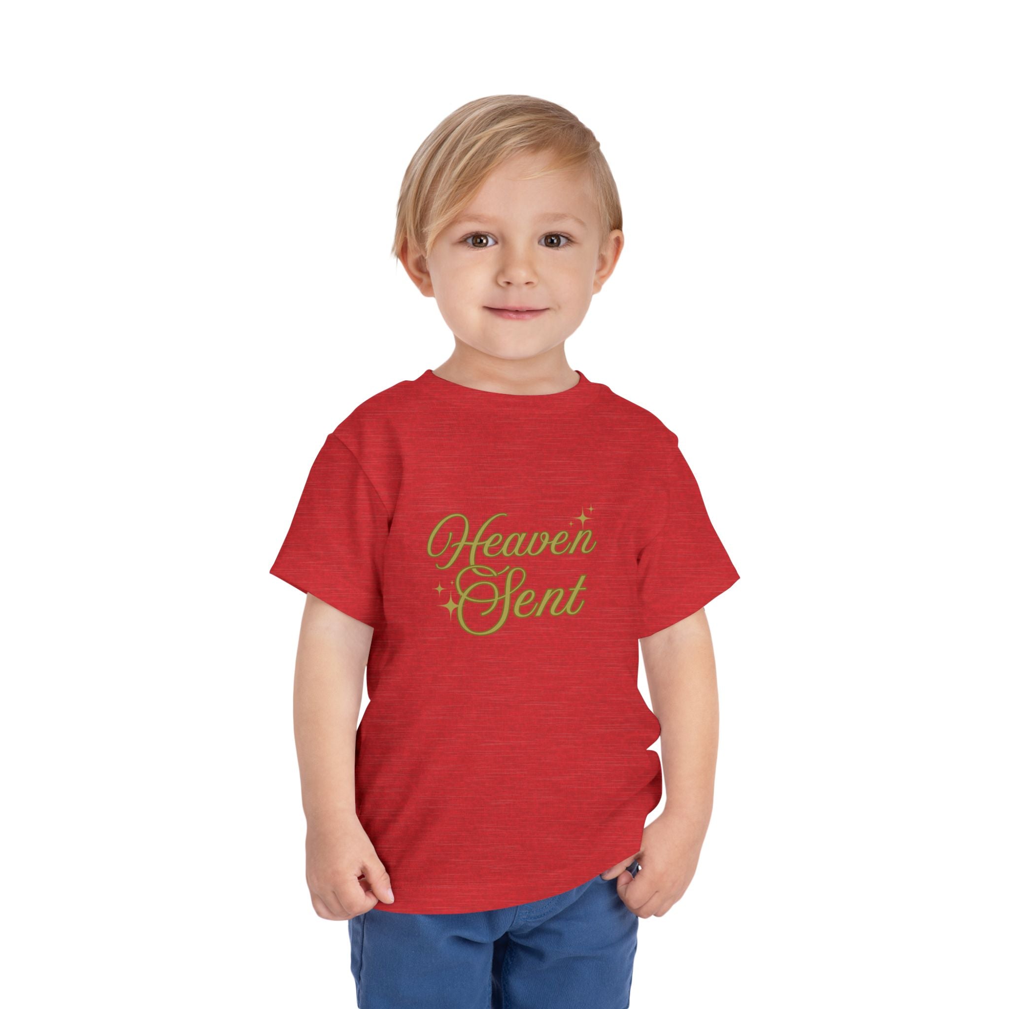 Heaven Sent Toddler Tee — Gold Script Baby Shirt