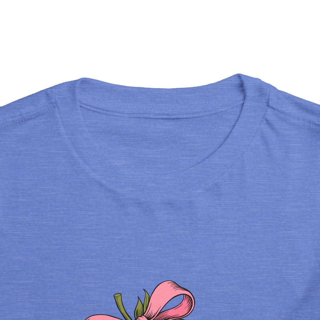Toddler Tee — Pink Gift Strawberry Graphic "Stop Rockin and Rollin"