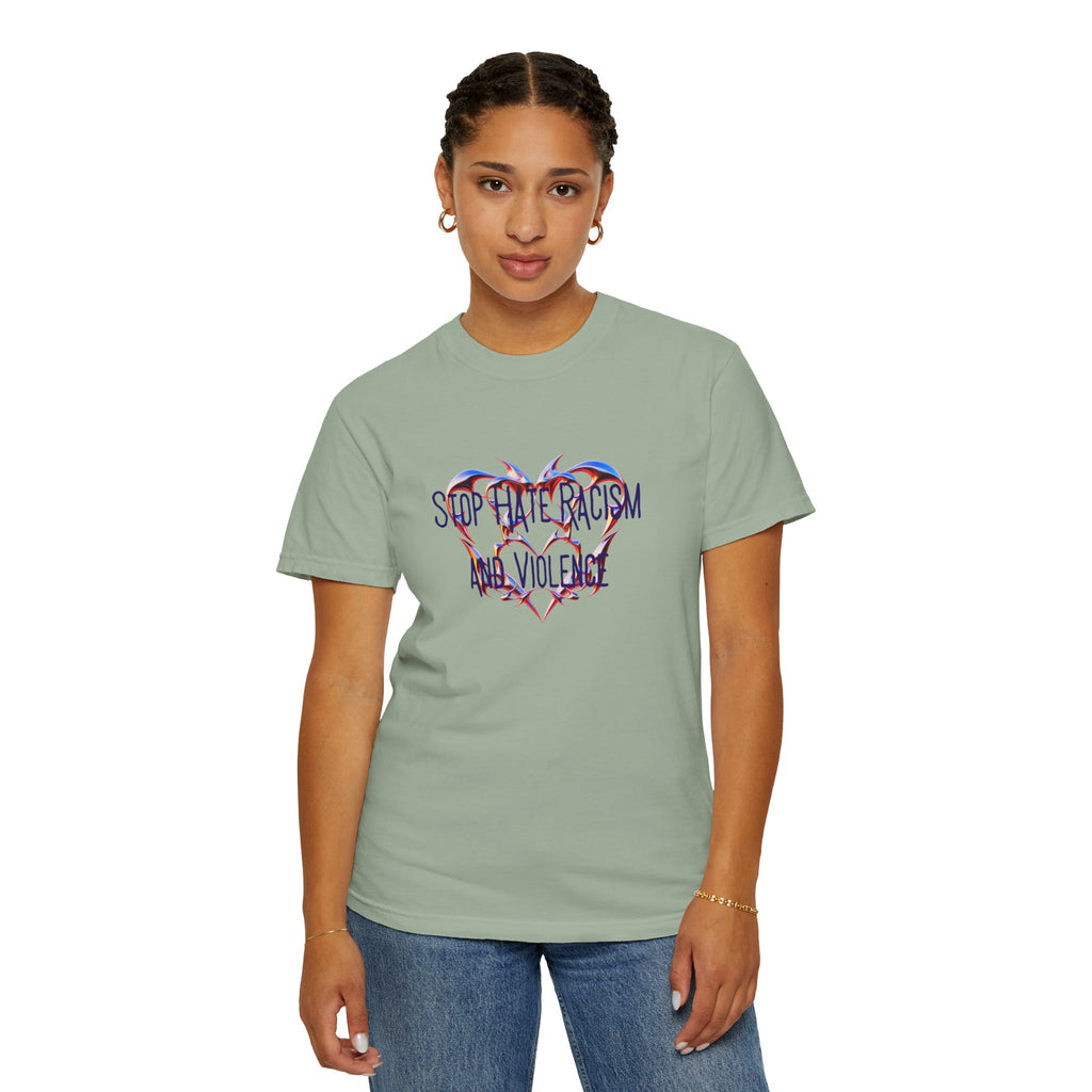 Stop the Racism and Violence Heart T-Shirt