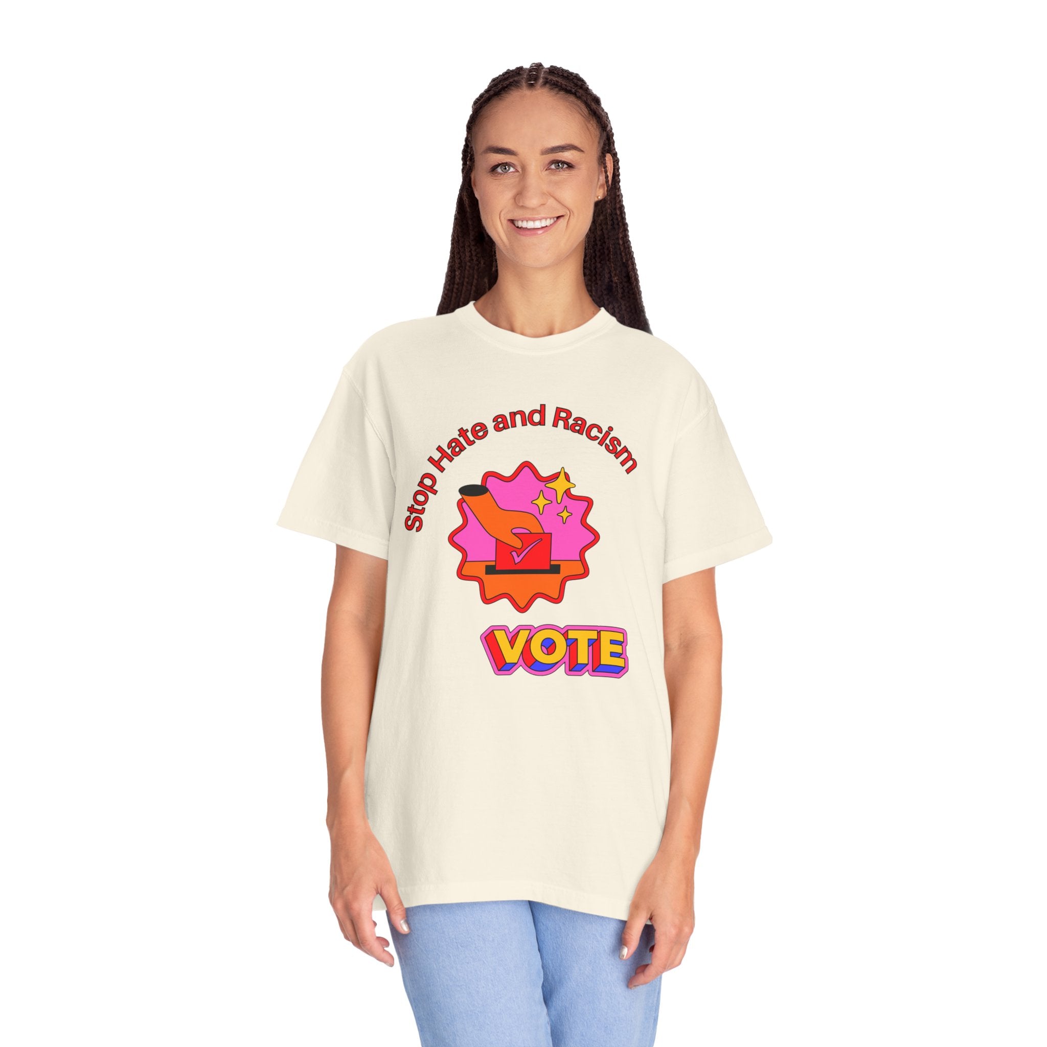 Vote: Stop Hate and Racism Graphic T-Shirt