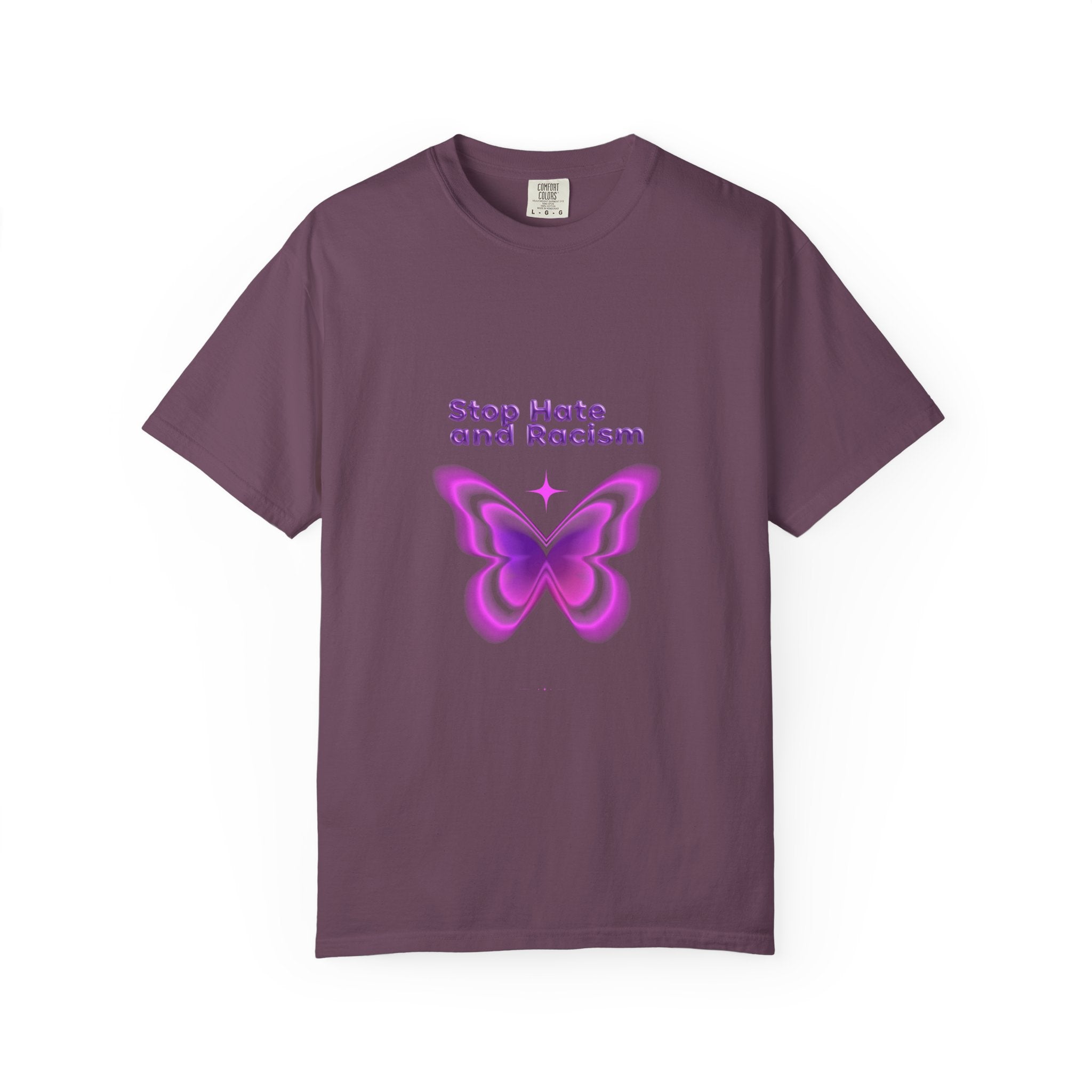 Stop Hate and Racism Butterfly T-Shirt