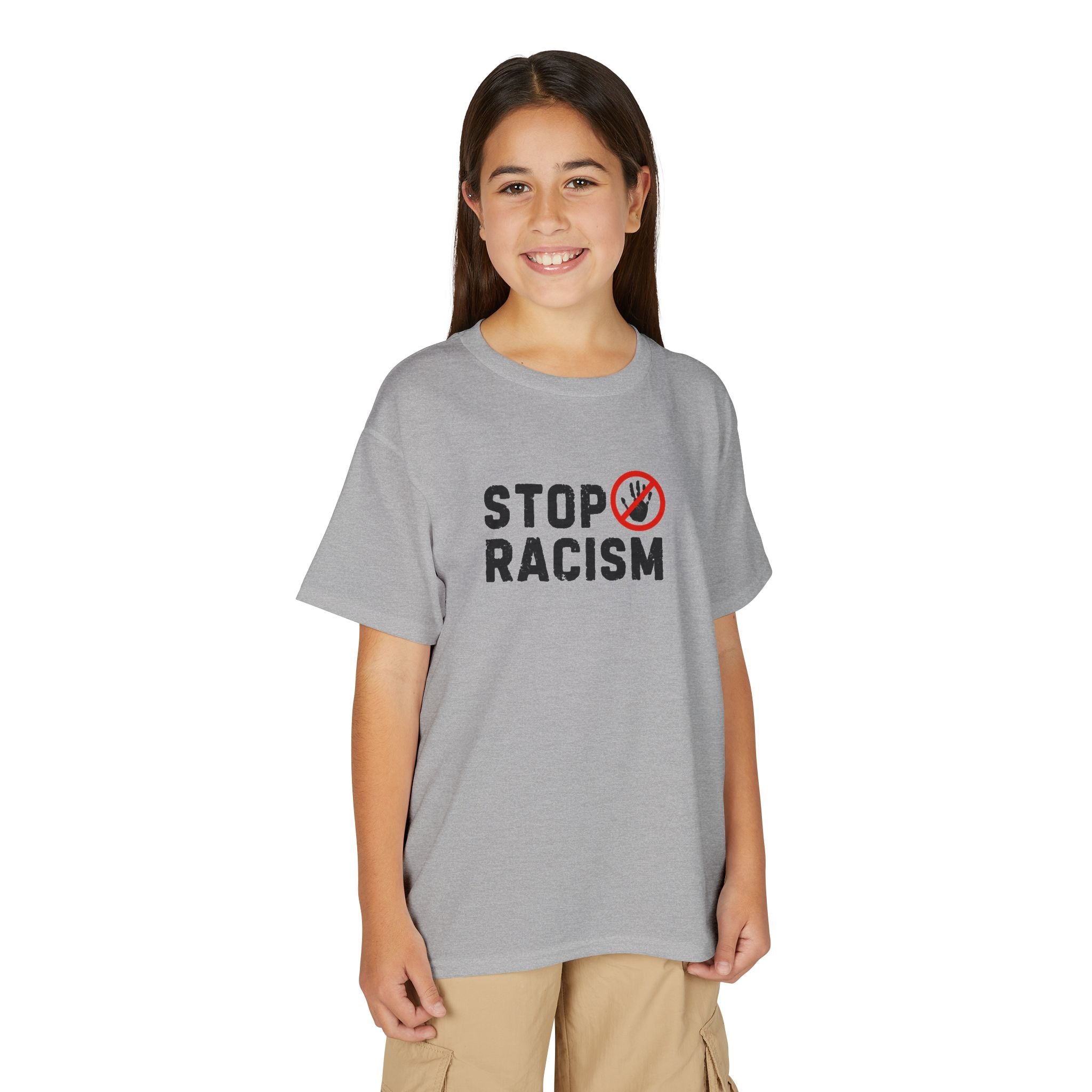 Youth T-Shirt — "Stop Racism" Anti-Racism Graphic Tee