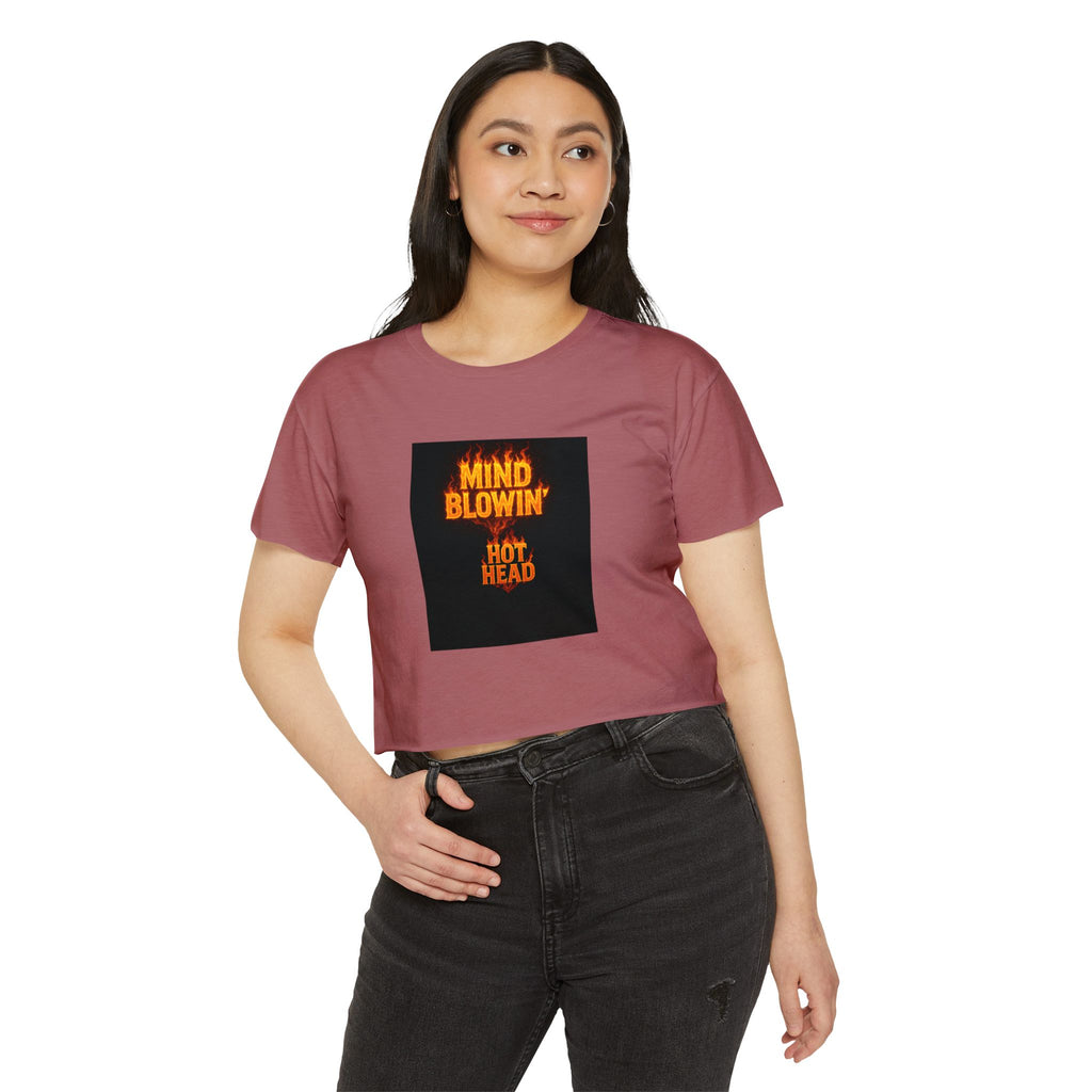 Mind Blown 'Hot Head' Crop Top — Women's Festival Graphic Tee