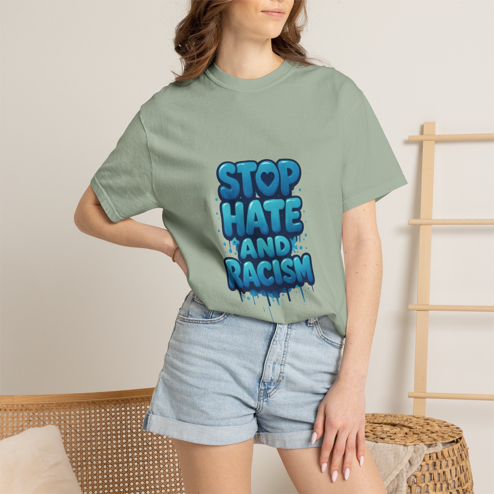 Stop Hate and Racism T-Shirt — Bold Anti-Racism Graphic Tee