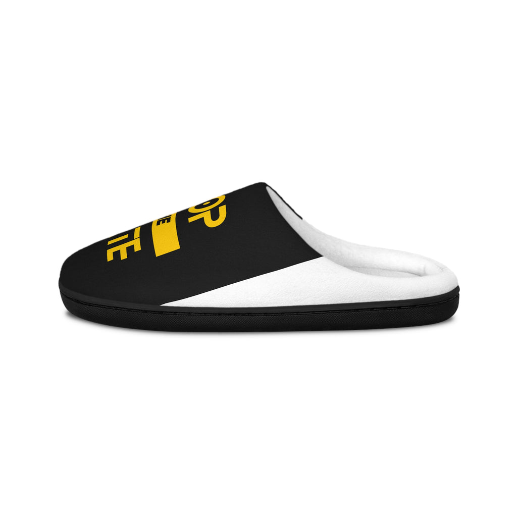 Stop The Hate Men's Indoor Slippers — Anti-Hate Message Cozy House Shoes