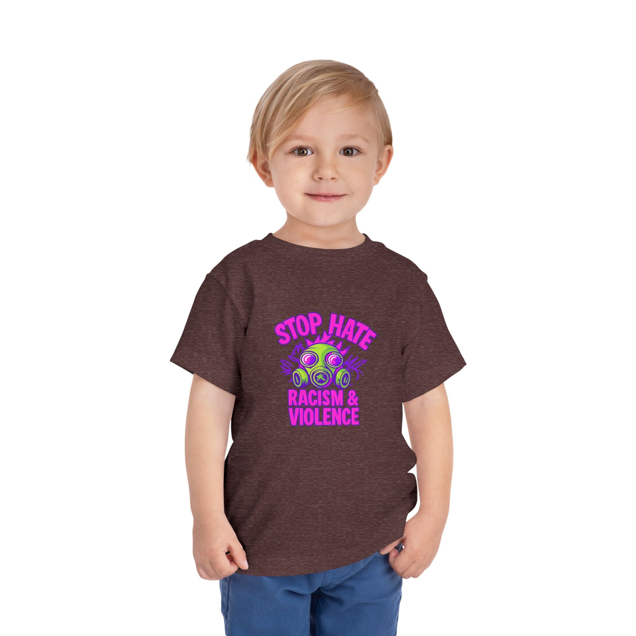 Stop Hate Toddler Tee – "Stop Hate Racism & Violence" Graphic