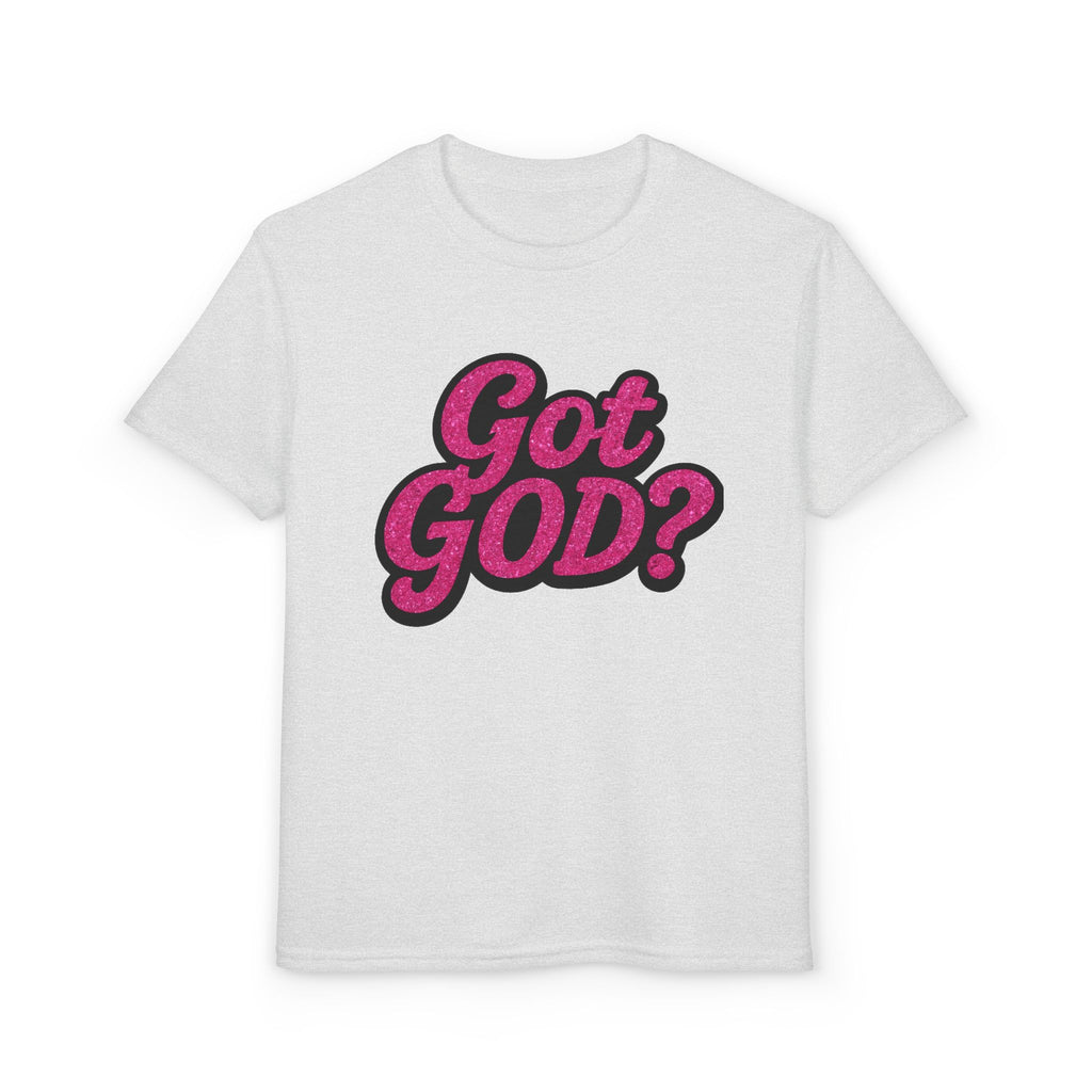 Youth T-Shirt — "Got GOD?" Pink Retro Faith Graphic