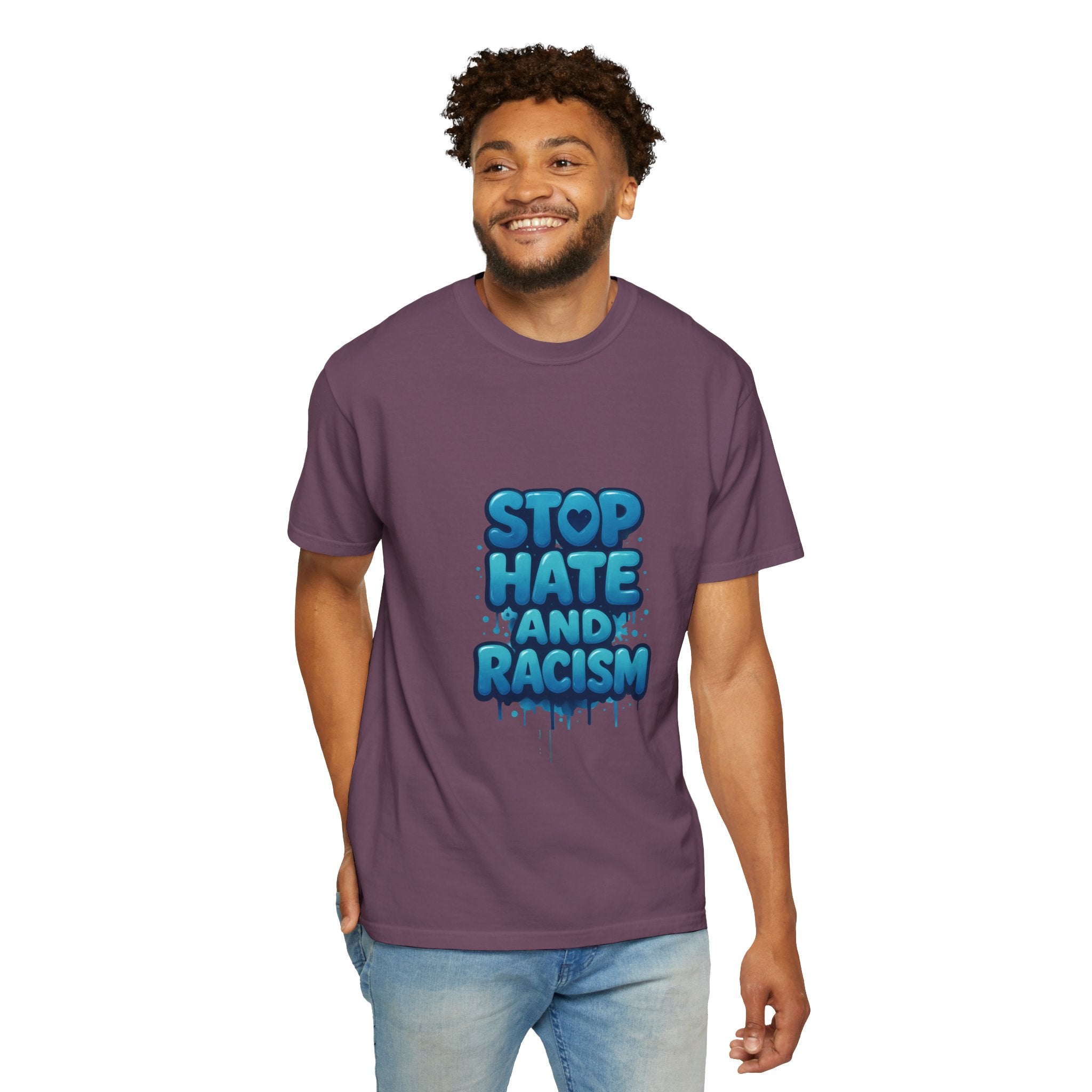 Stop Hate and Racism T-Shirt — Bold Anti-Racism Graphic Tee
