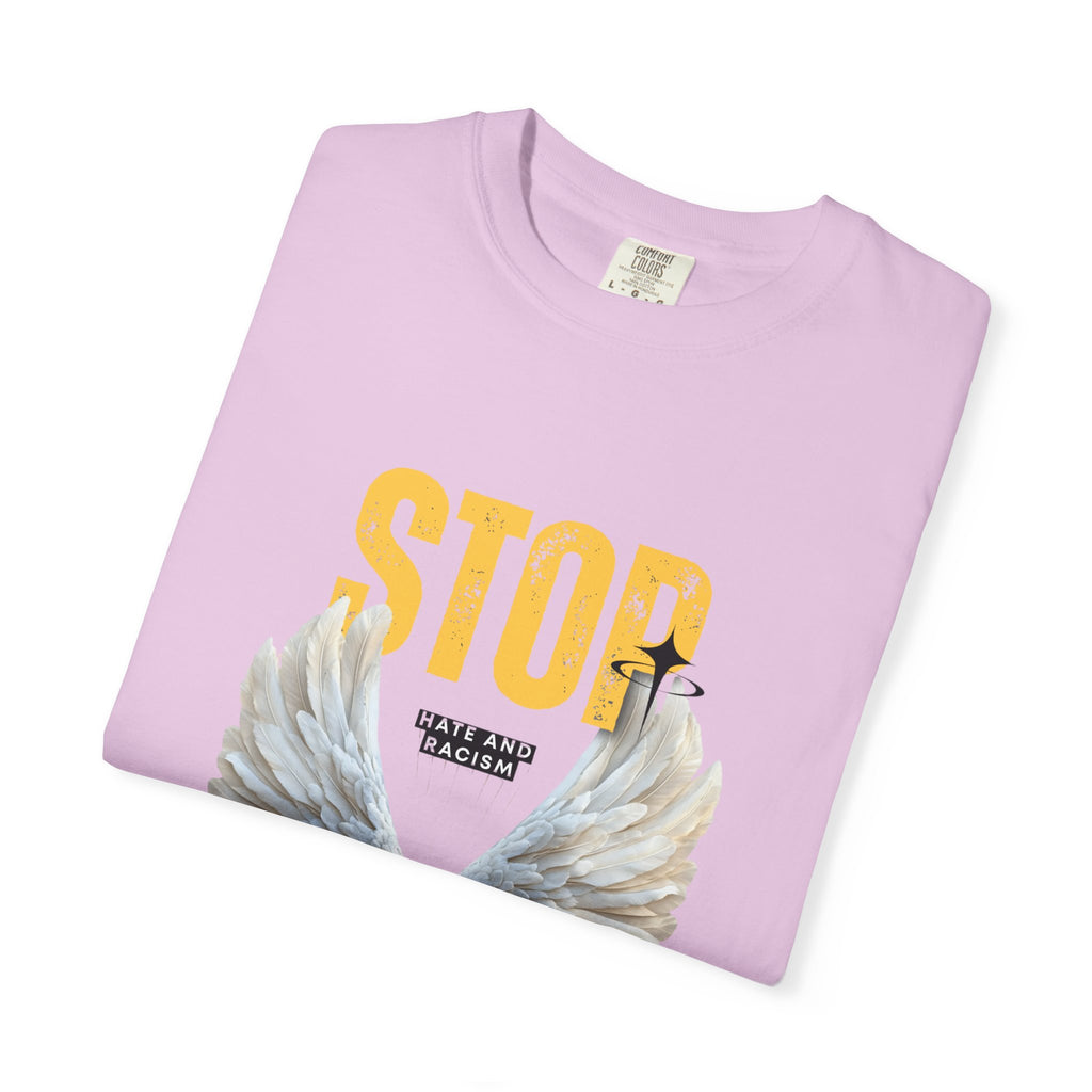 Angel Wings "STOP" Graphic T‑Shirt