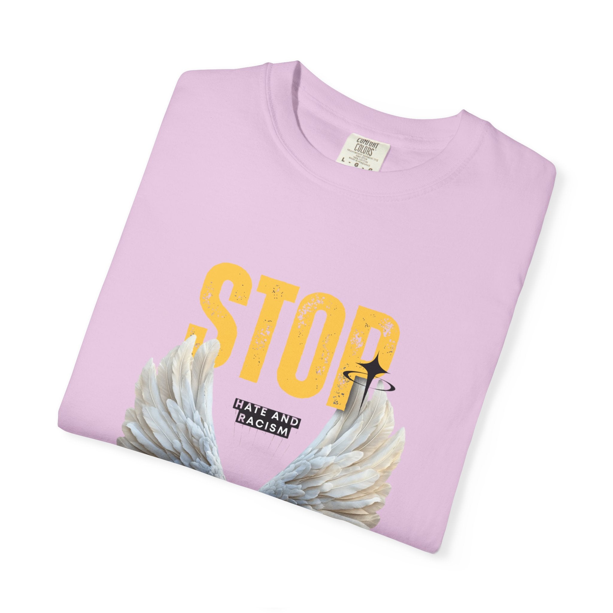 Angel Wings "STOP" Graphic T‑Shirt