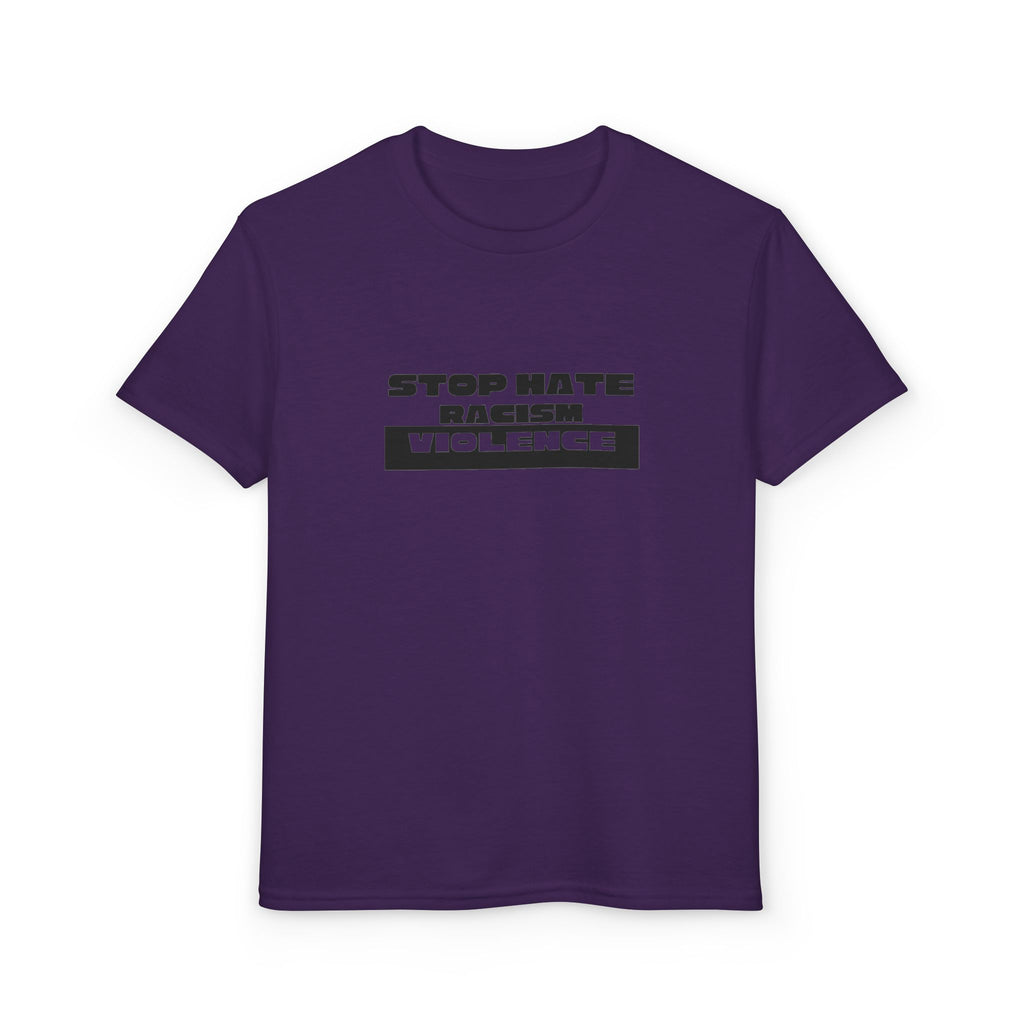 Youth T-Shirt — "Stop Hate, Stop Violence" Graphic Tee