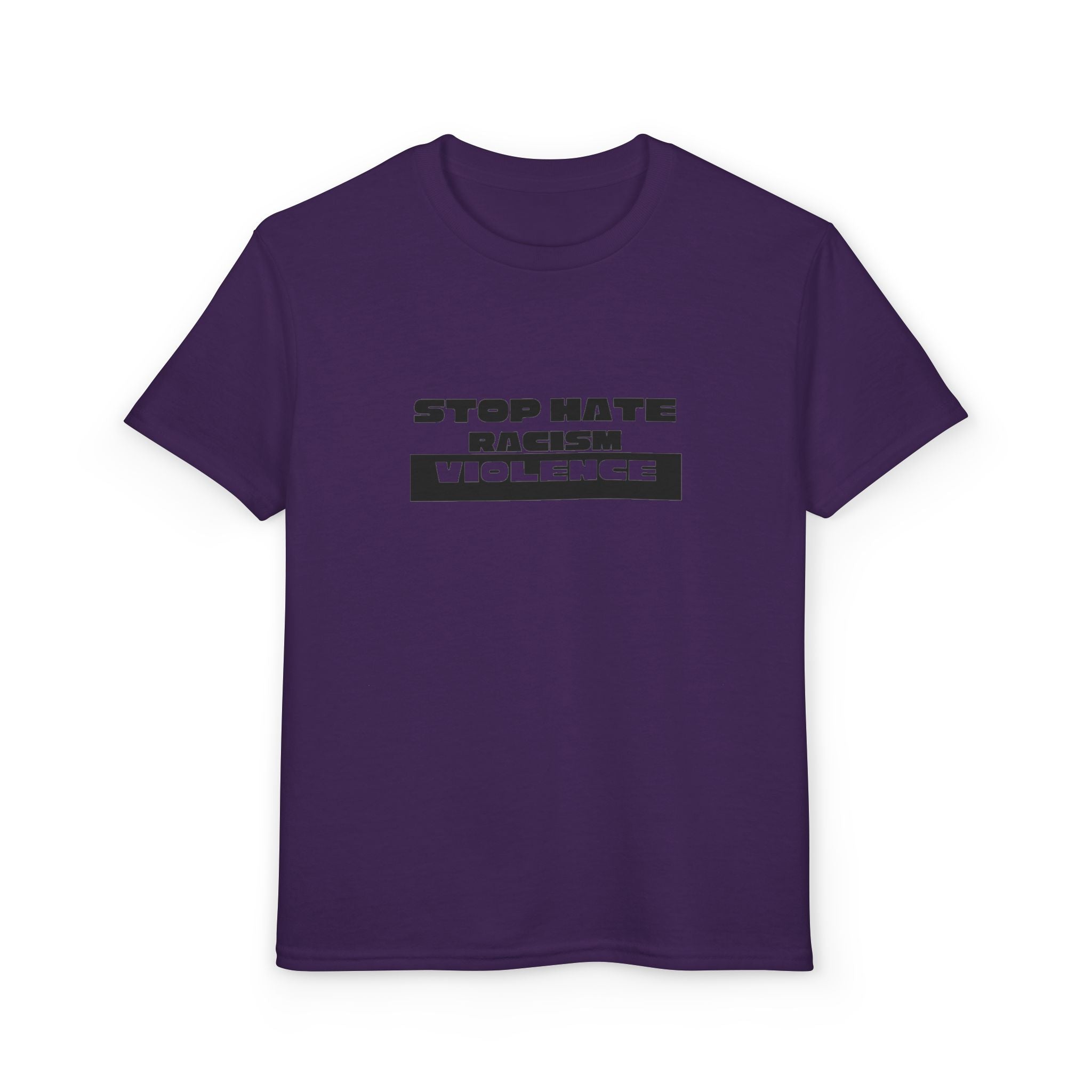 Youth T-Shirt — "Stop Hate, Stop Violence" Graphic Tee