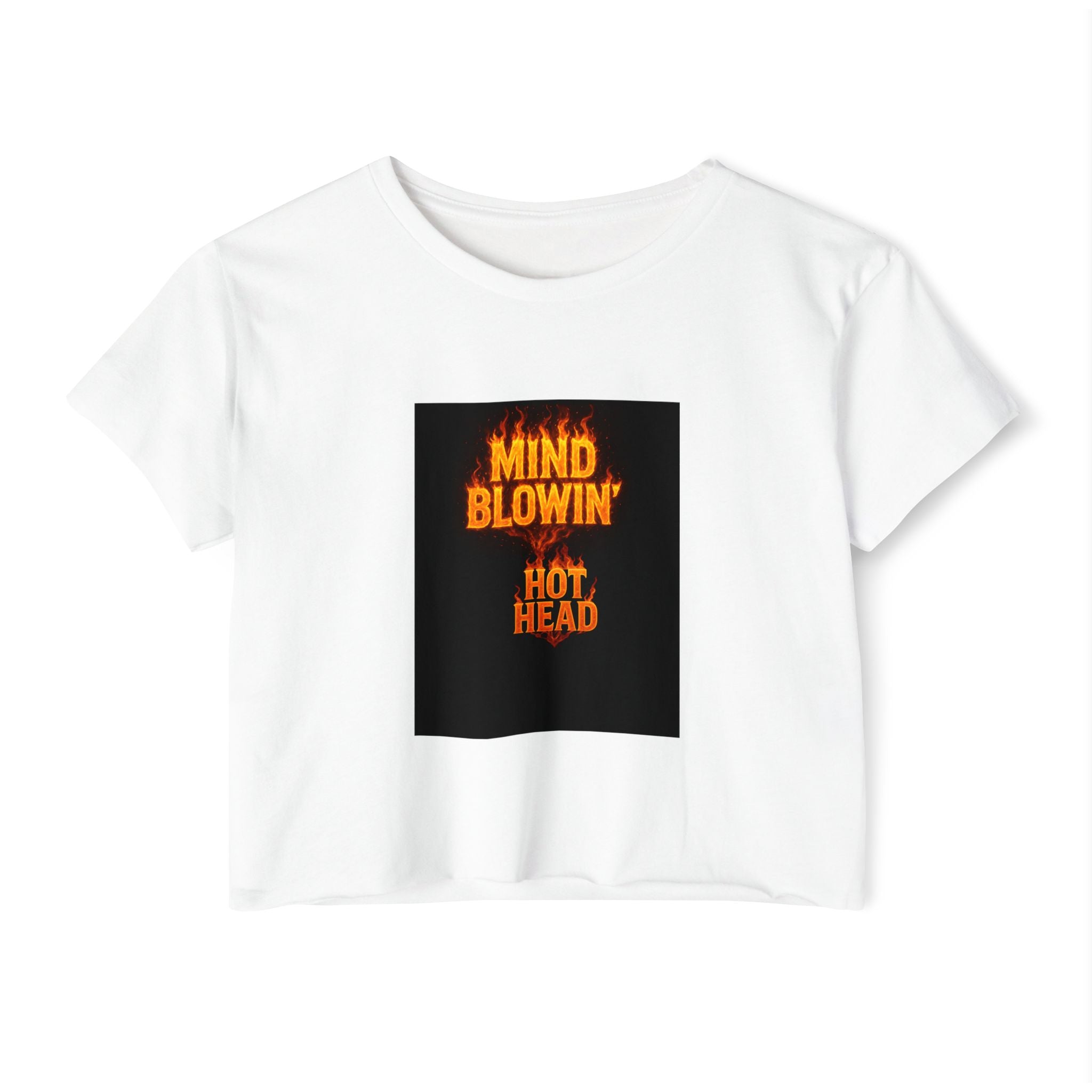 Mind Blown 'Hot Head' Crop Top — Women's Festival Graphic Tee