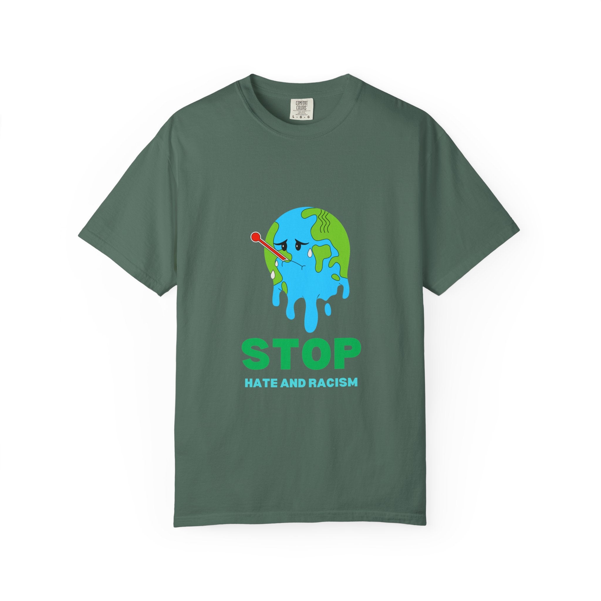 Stop Hate and Racism T-Shirt — Anti-Racism Earth Graphic Tee